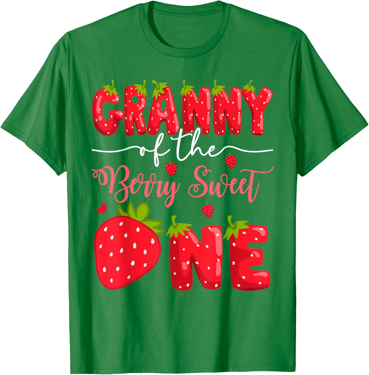 Granny Of The Berry Sweet One 1st Birthday Strawberry T-Shirt for Baby - 4