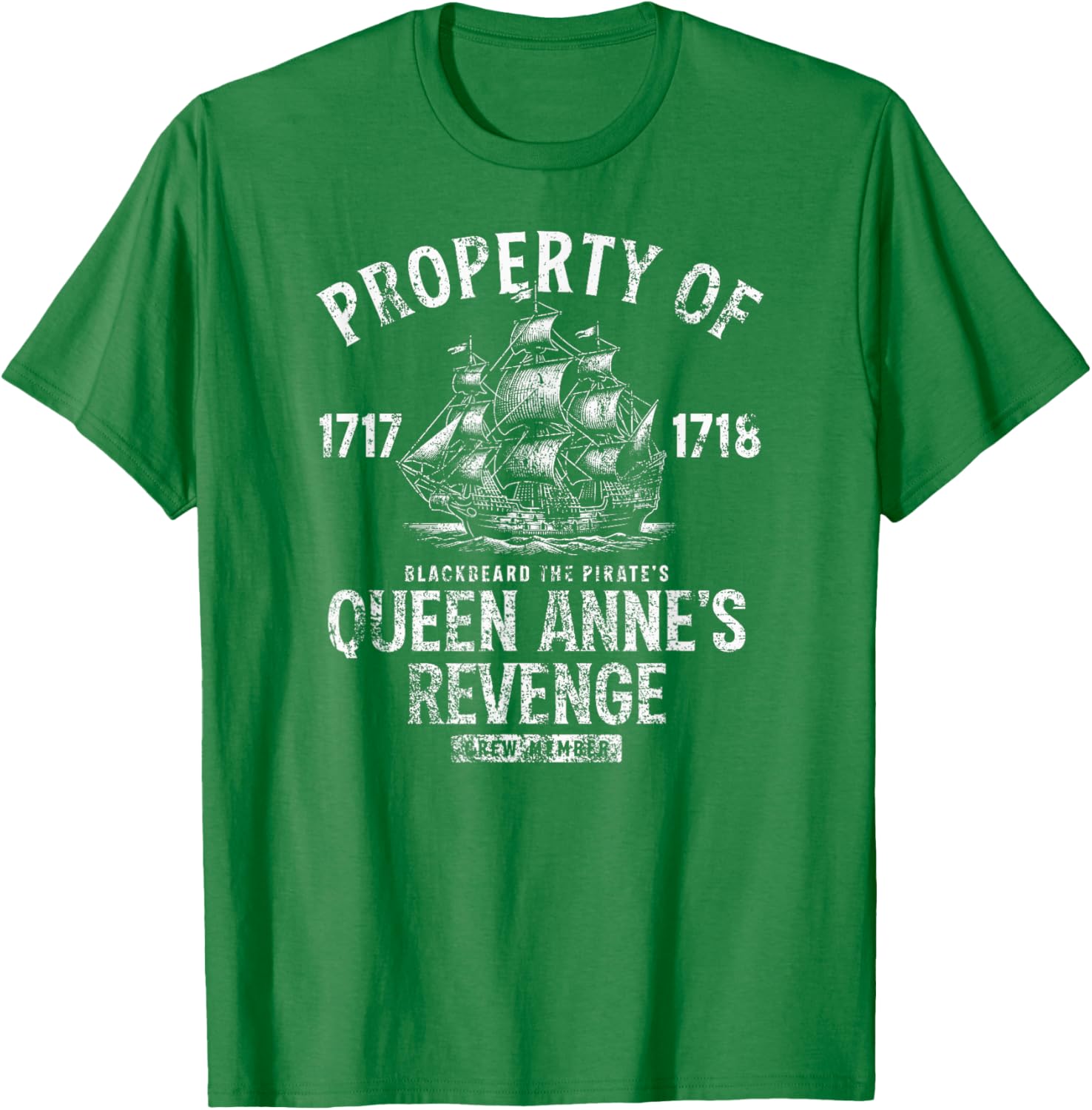 Blackbeard's Queen Anne's Revenge Distressed T-Shirt for Casual Style - 3
