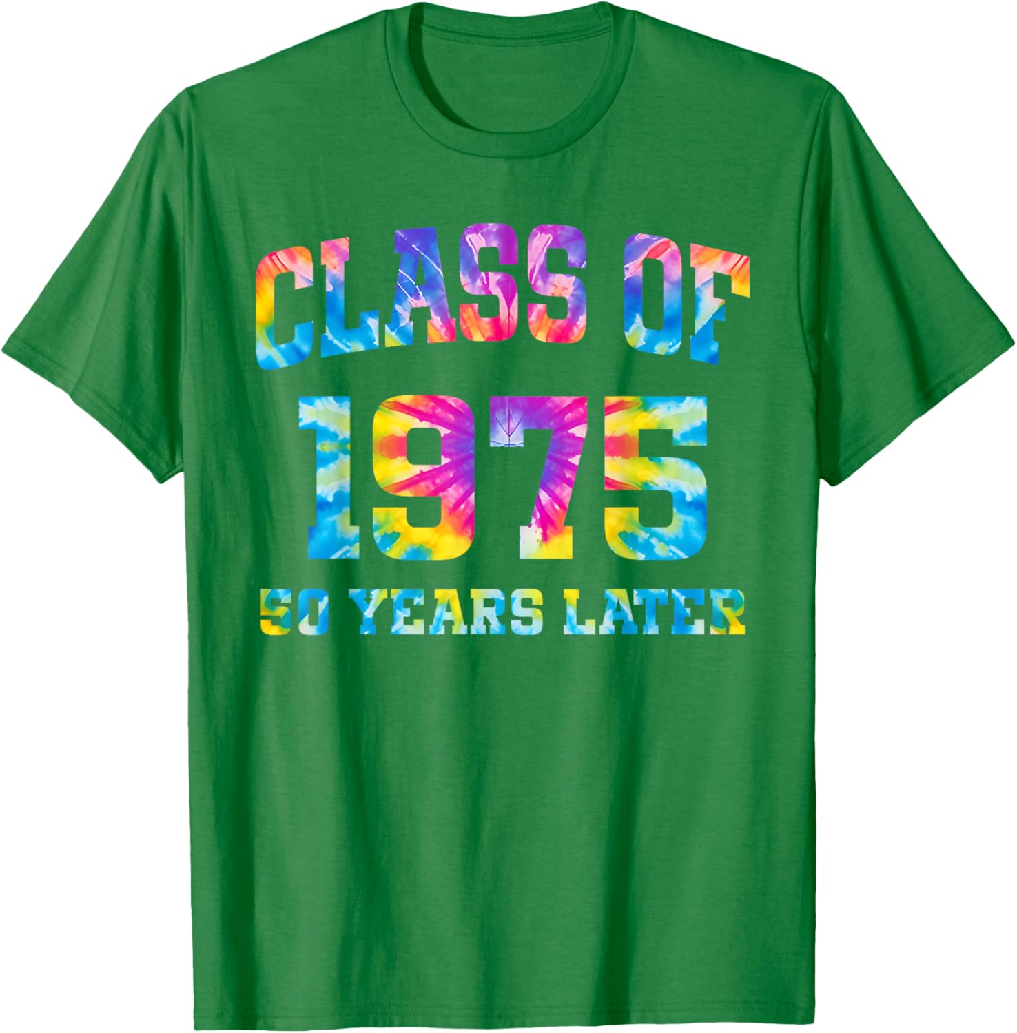 50th Class of 1975 Tie Dye Reunion Alumni T-Shirt for High School Memories - 10