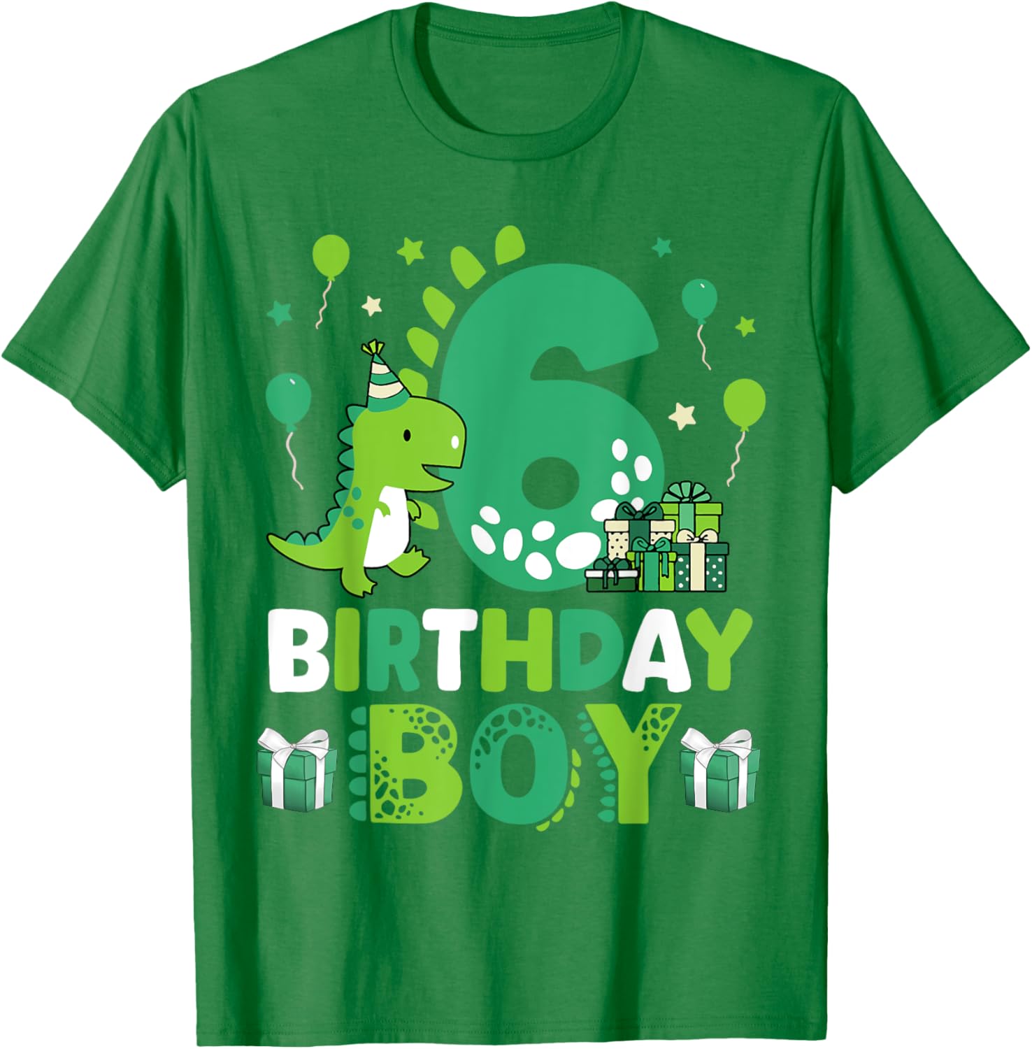 Adorable T Rex Dinosaur Shirt for Boys 6th Birthday Celebration - 6