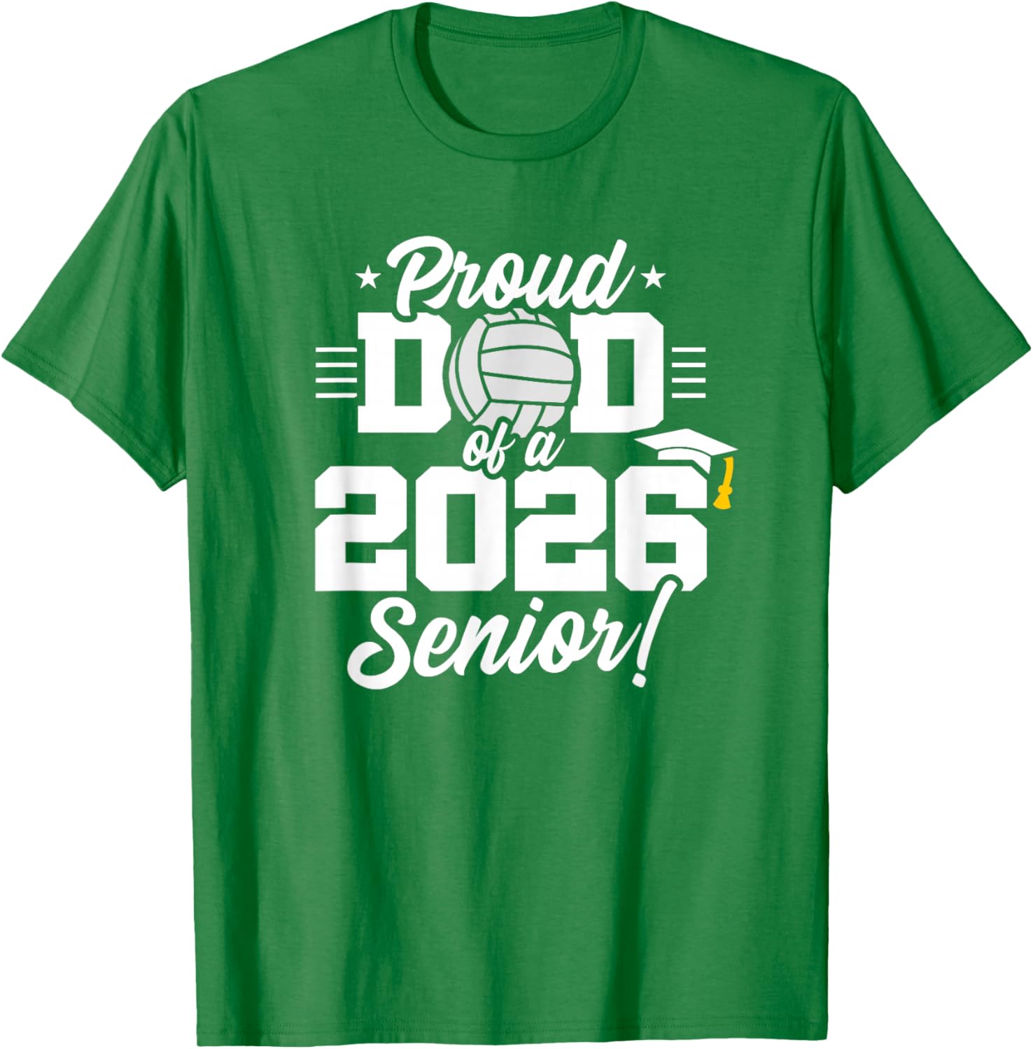 Class of 2026 Volleyball Dad Senior Year T-Shirt for Proud Parents - 25