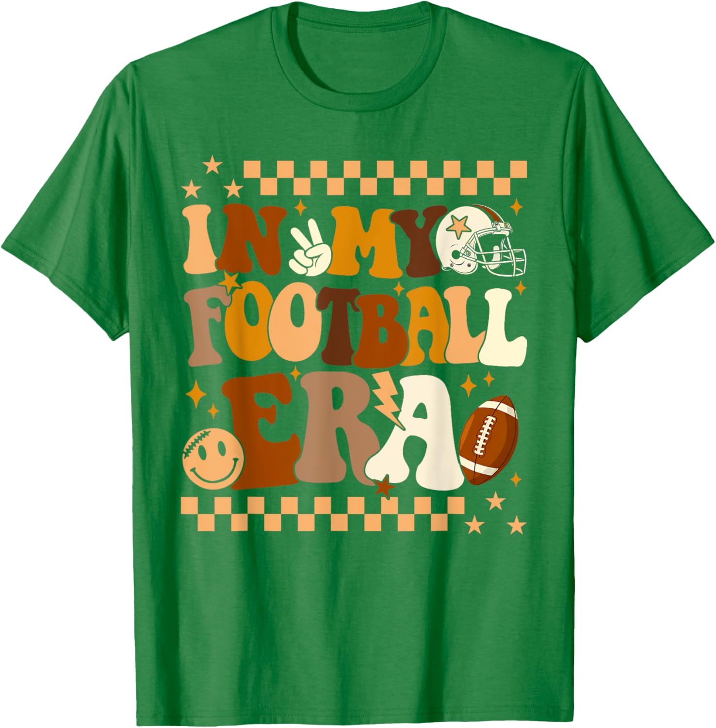 Groovy In My Football Era T-Shirt for Men, Women, and Kids Football Fans - 1