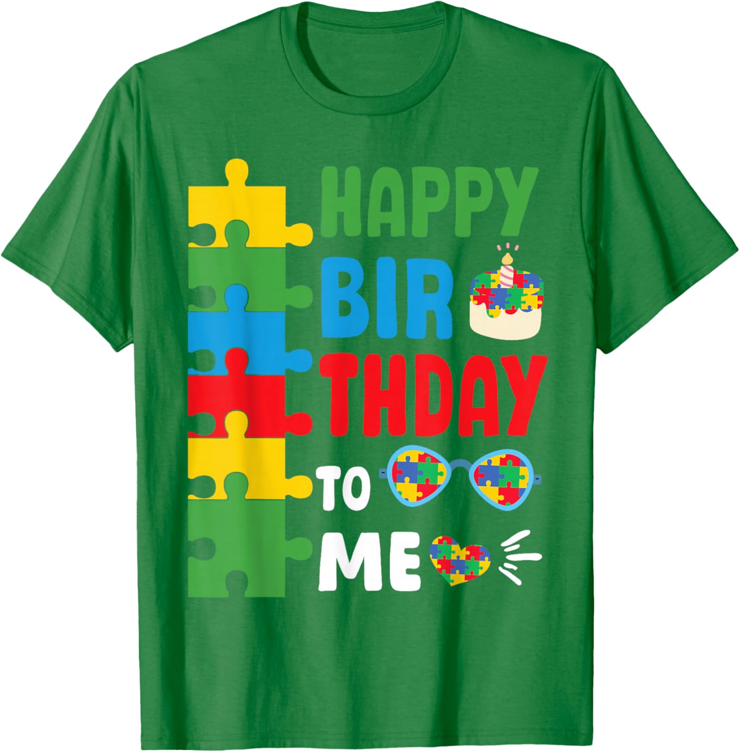 Happy Birthday To Me Autism Awareness Month T-Shirt for April Celebrations - 3