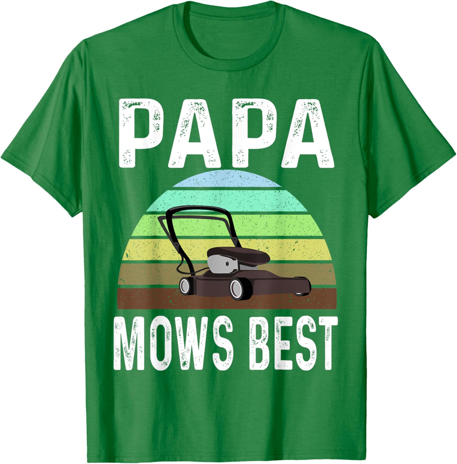 Funny Papa Mows Best Lawn Care Dad T-Shirt for Lawn Mowing Lovers - 6