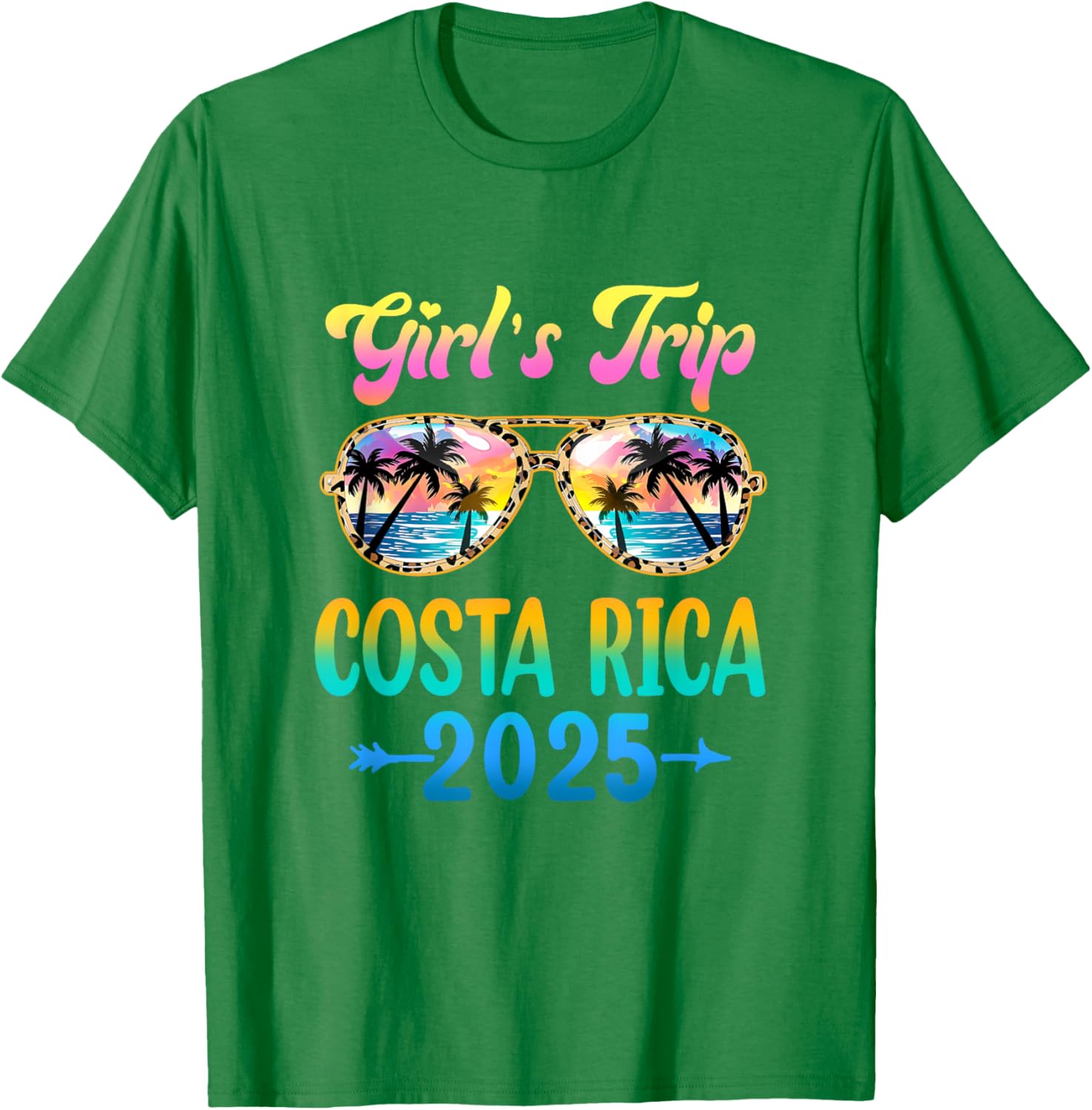 Girls Trip Costa Rica 2025 Summer Vacation Sunglasses T-Shirt - 5