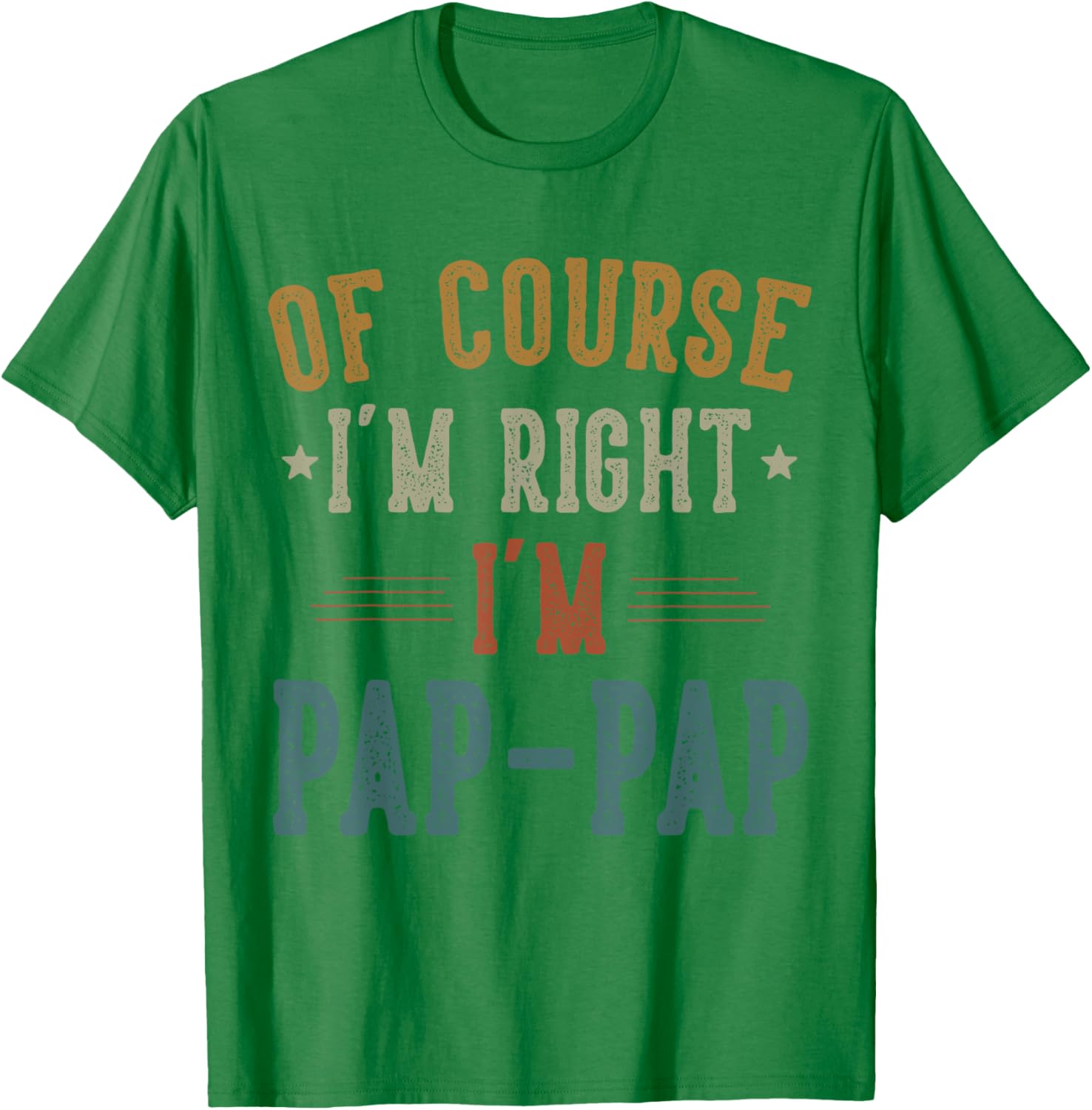 Vintage Pap Pap I'm Right T-Shirt Perfect Gift for Father's Day - 19