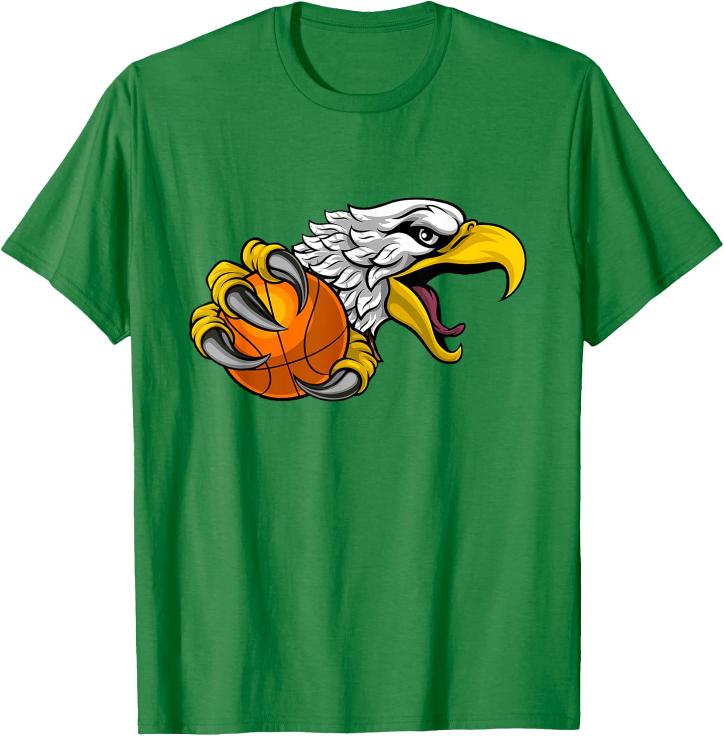 Eagle Hawk Basketball Cartoon Character T-Shirt for Fun Sports Fans - 7