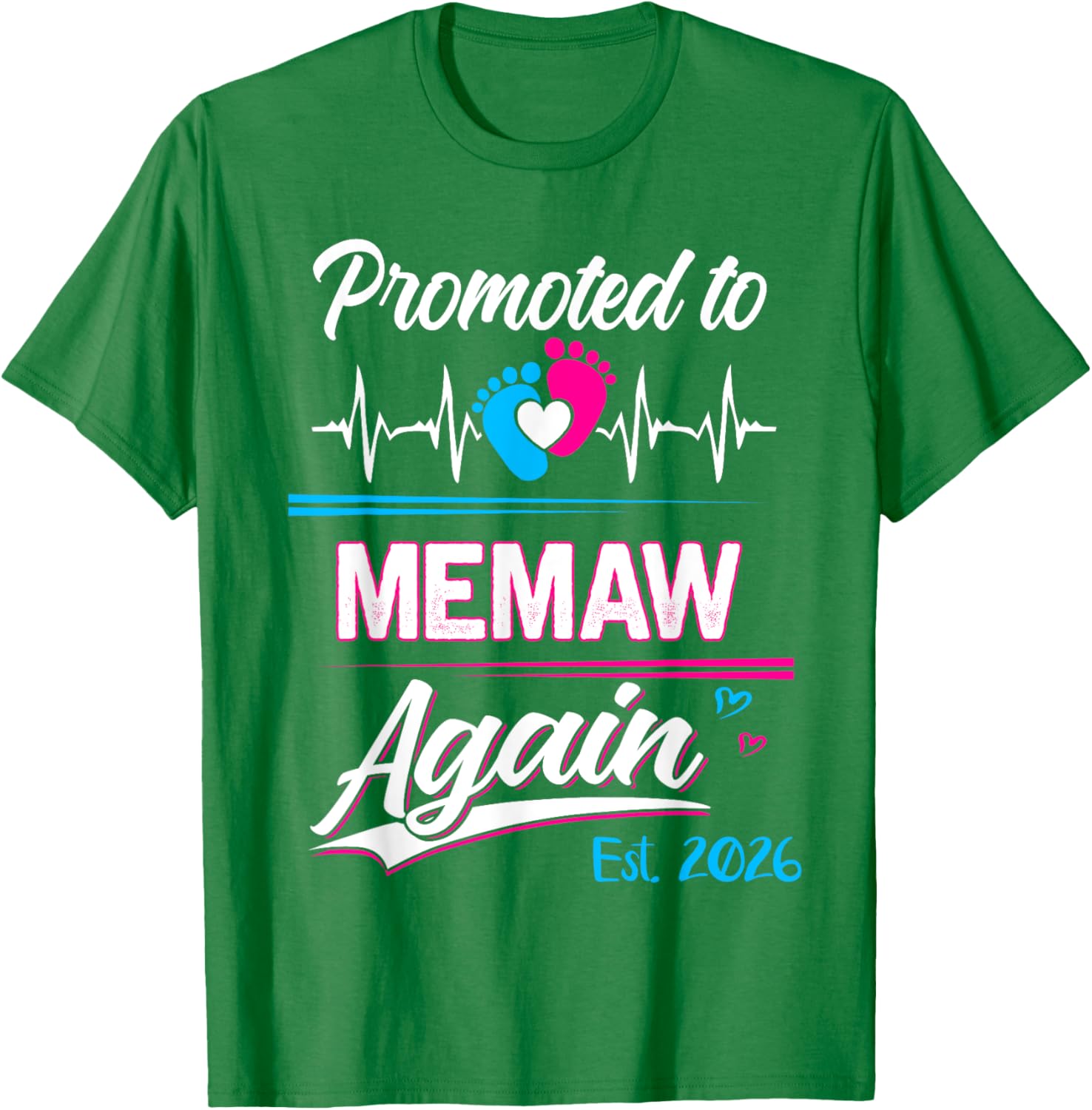 Promoted to Memaw Again 2026 Funny Pregnancy Announcement T-Shirt - 12