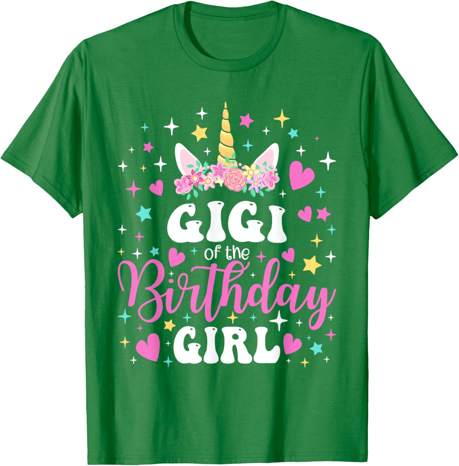 Unicorn Gigi Birthday Girl Family Matching Party Tee for Kids and Adults - 23