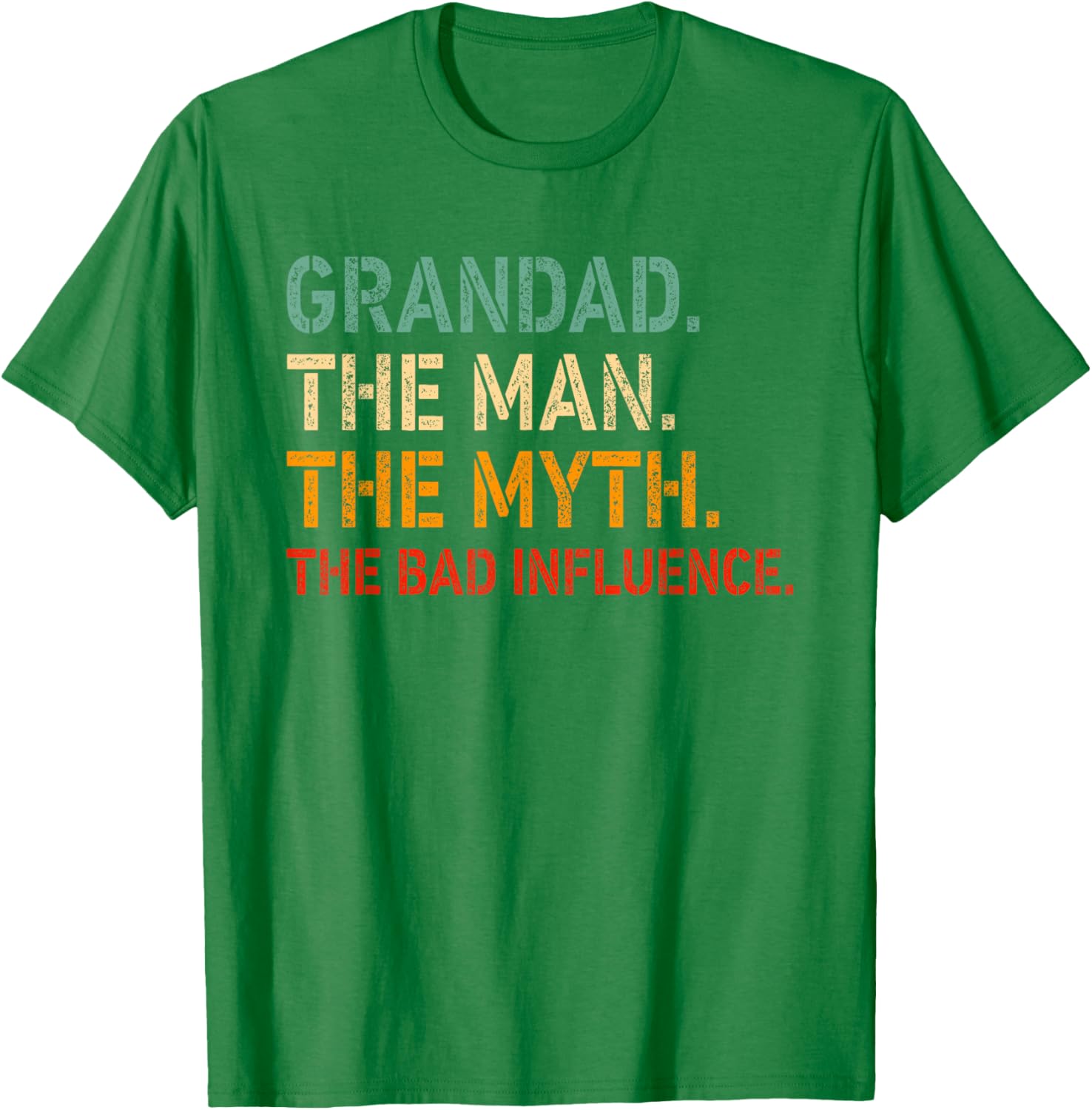 Funny GRANDAD T-Shirt for Men The Man The Myth The Bad Influence Apparel - 14