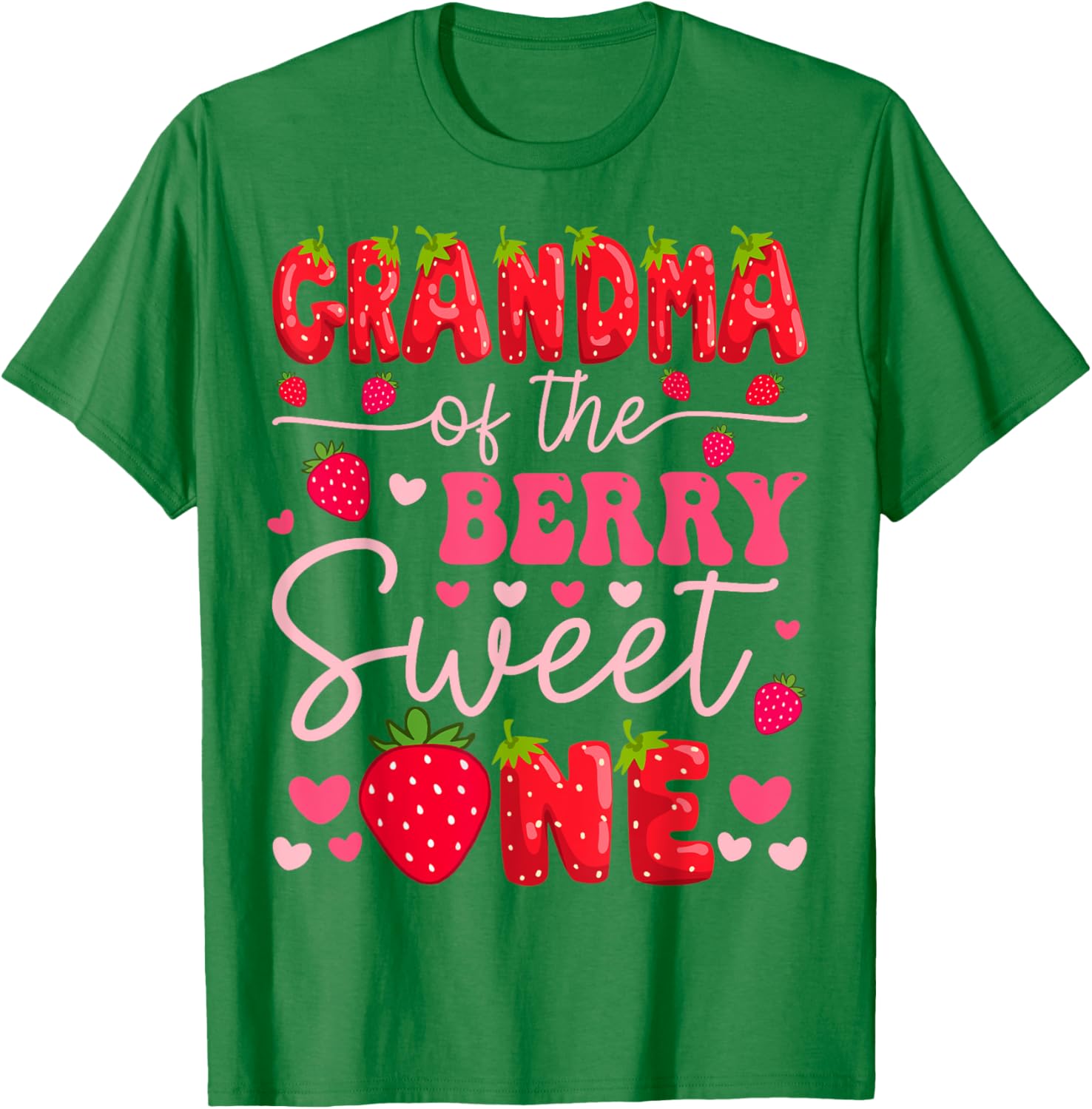 Grandma Of The Berry Sweet One Strawberry 1st Birthday Girl T-Shirt - 3
