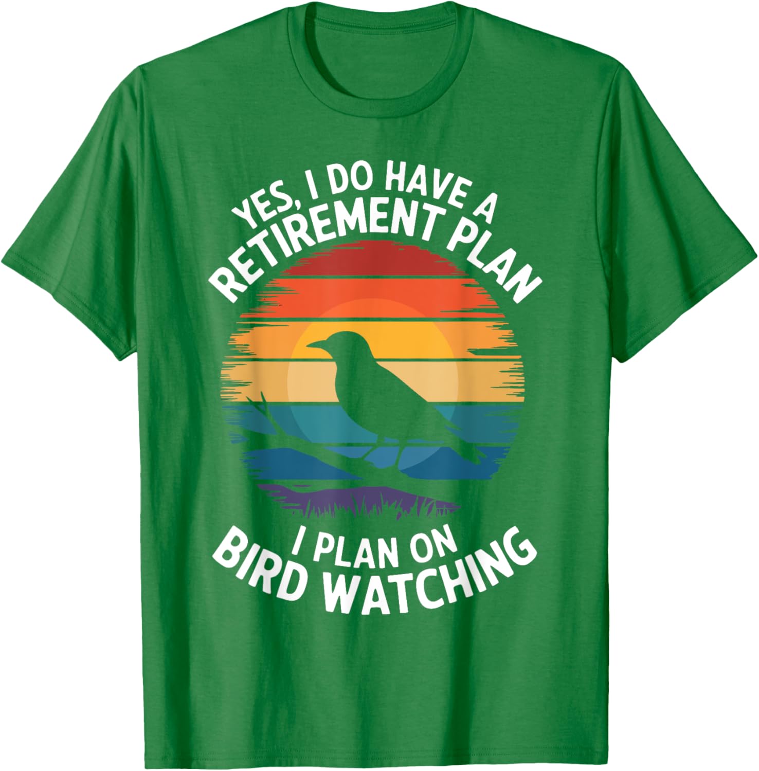 Retro Bird Lover T-Shirt for Bird Watching and Retirement Fun - 7