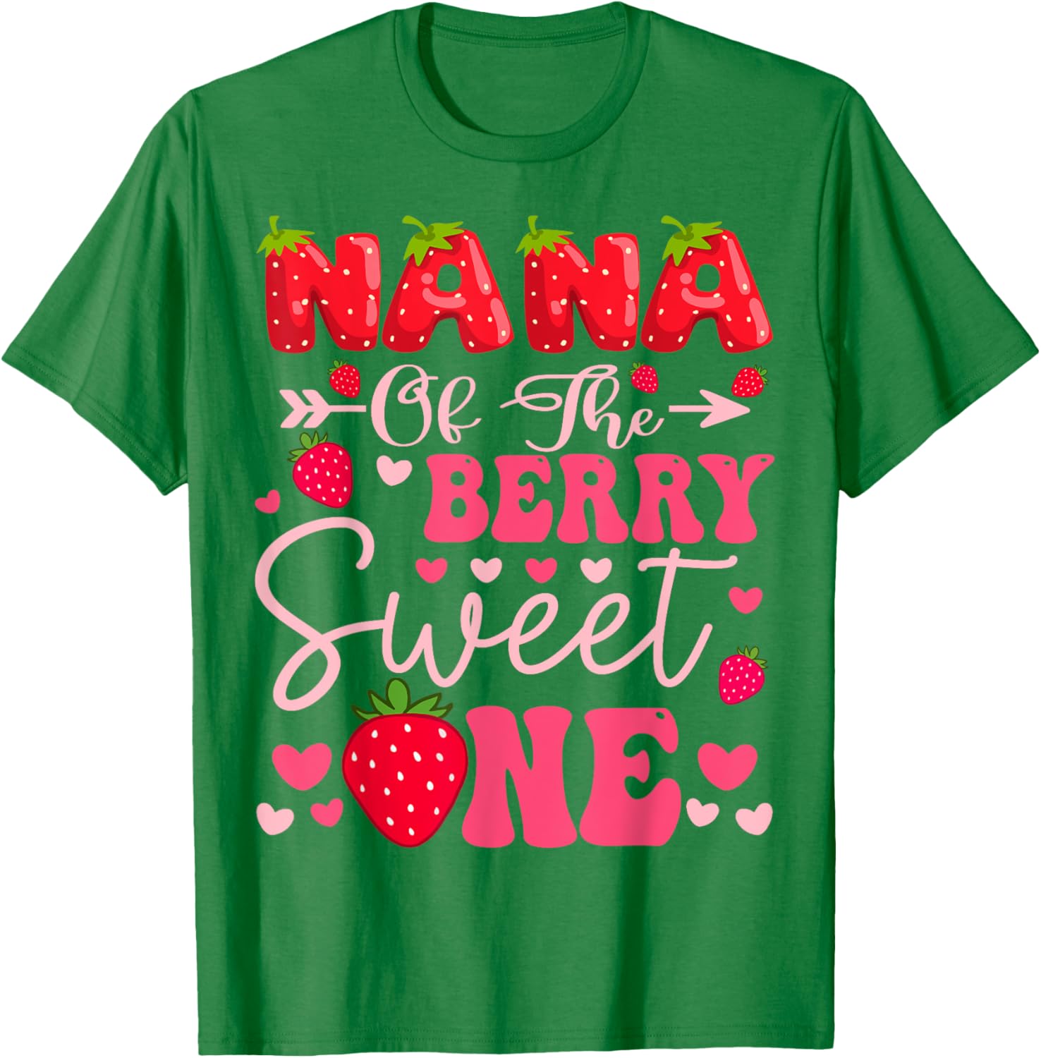 Nana of the Berry Sweet One Strawberry Birthday Girl T-Shirt - 4