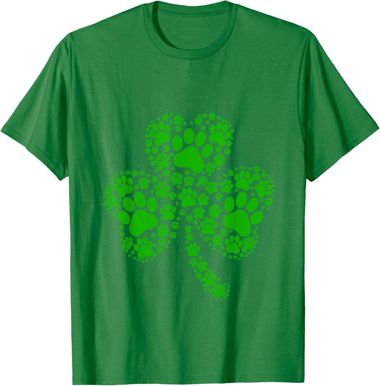 Irish Dog Lover T-Shirt with Shamrock and Paw Print for St Patricks Day - 4