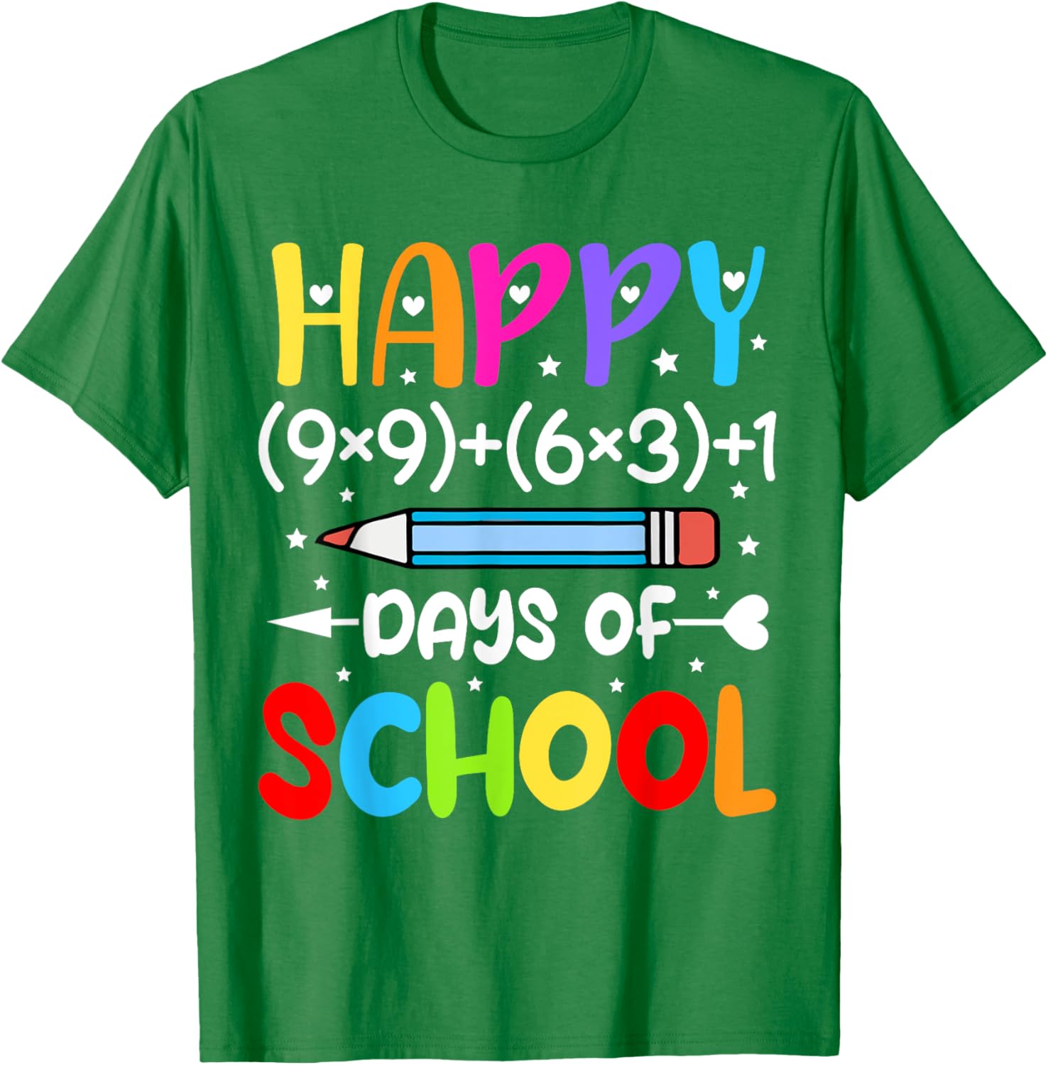 Happy 100th Day of School T-Shirt for Kids Fun Math Teacher Gift - 2