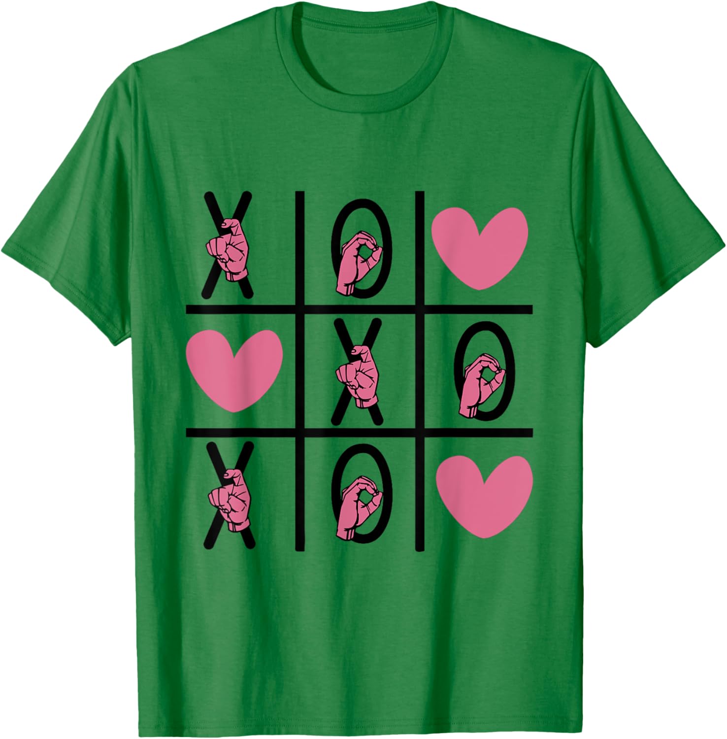ASL Love Hand Sign Valentine's Day T-Shirt for Deaf Community XOXO - 18