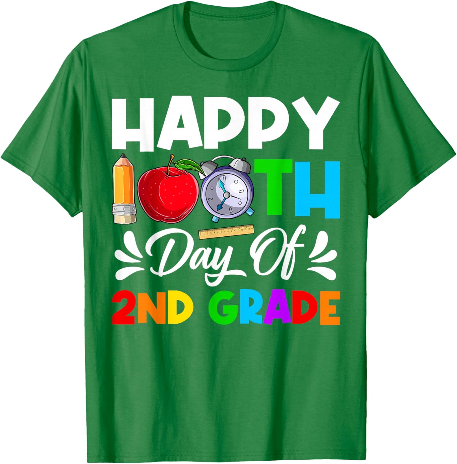Happy 100th Day 2nd Grade T-Shirt for Boys and Girls, 100 Days Smarter - 11