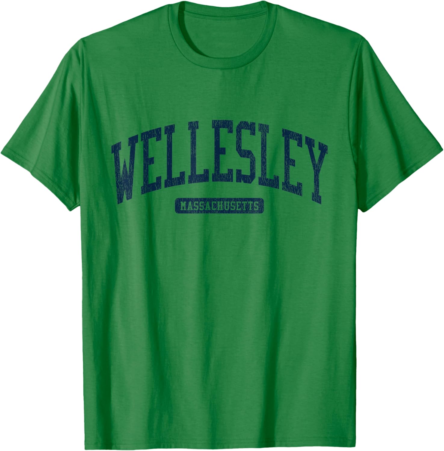 Wellesley MA College Style Blue T-Shirt for Students and Alumni - 8