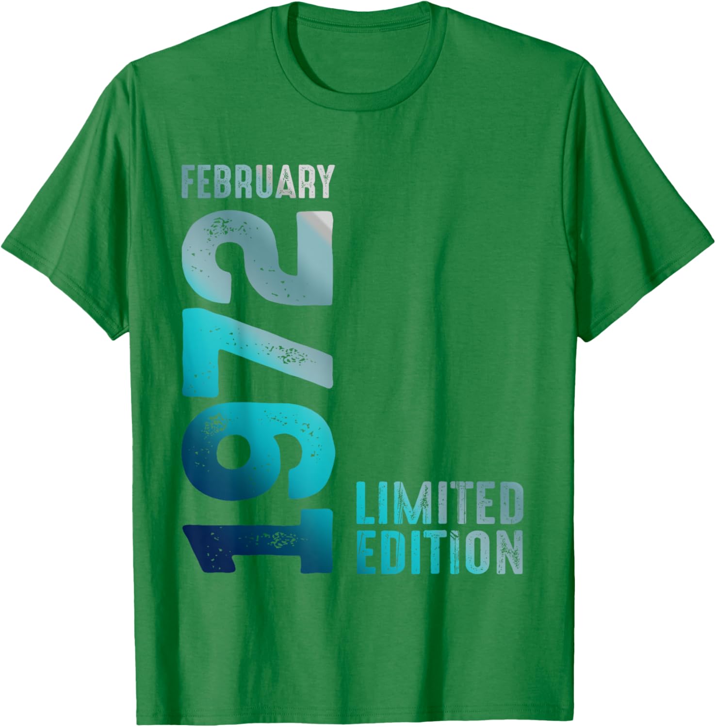 Limited Edition 1972 Birthday T-Shirt for February Birthdays - 3