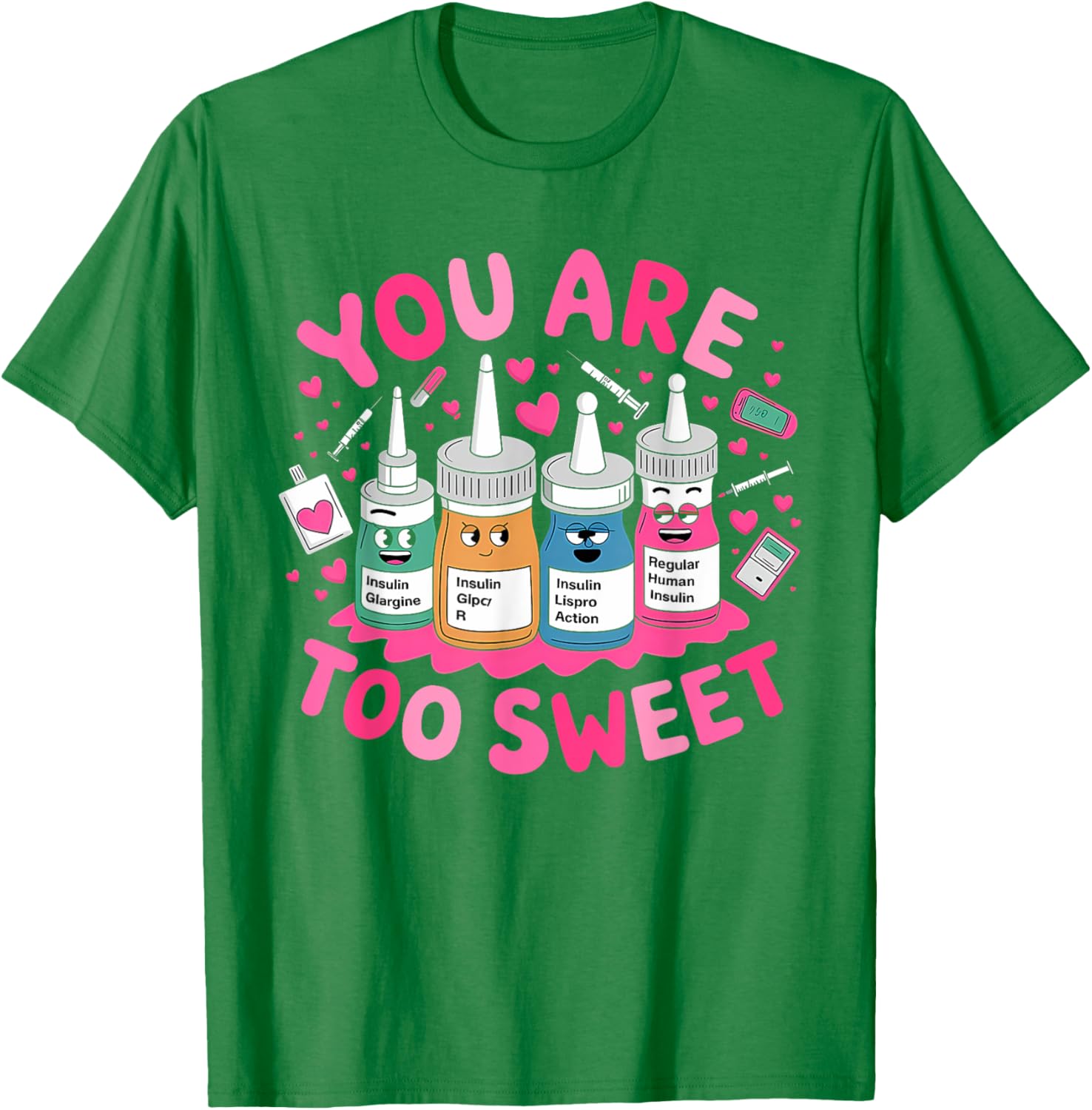 You Are Too Sweet Valentine's Day T-Shirt for ICU NICU PICU ER Nurses - 13