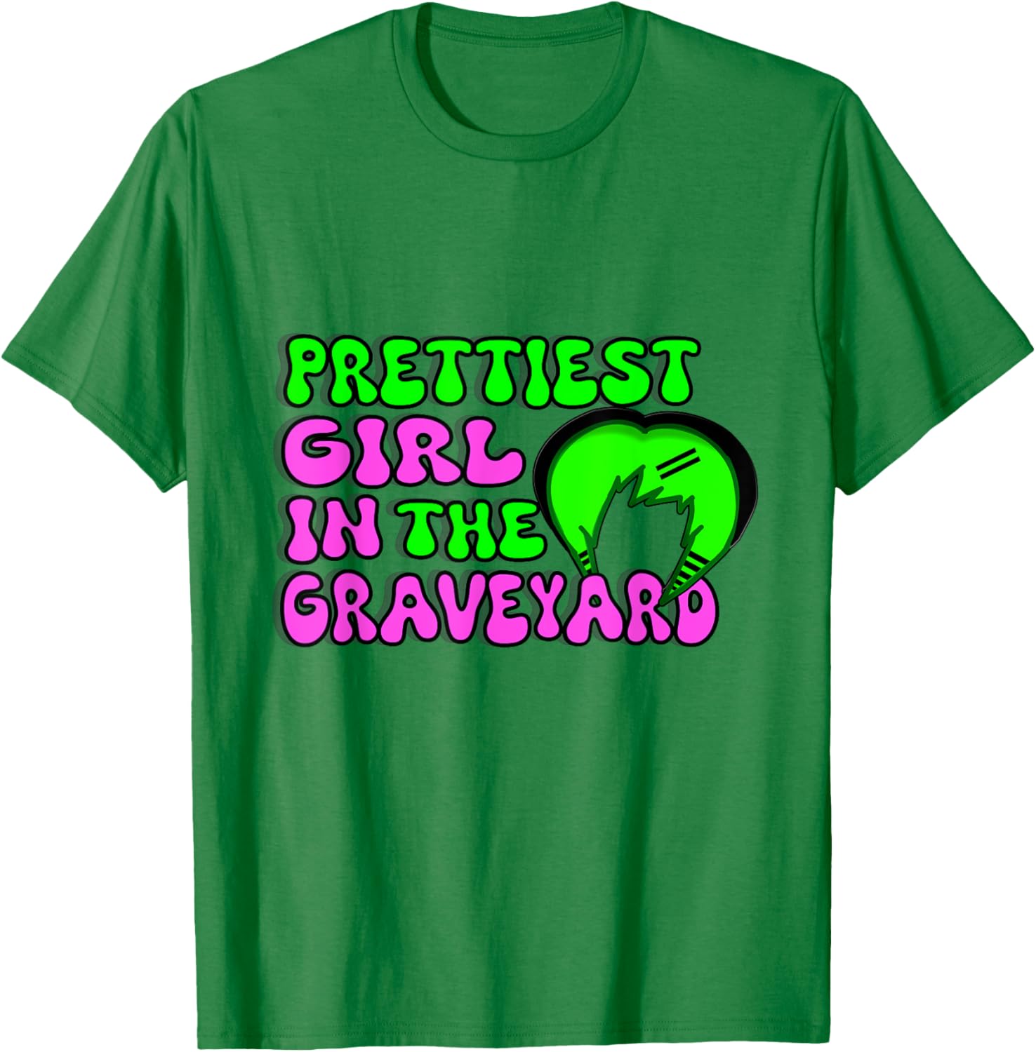 Y2K Emo Girl in Graveyard Scene T-Shirt for Stylish Kids - 2