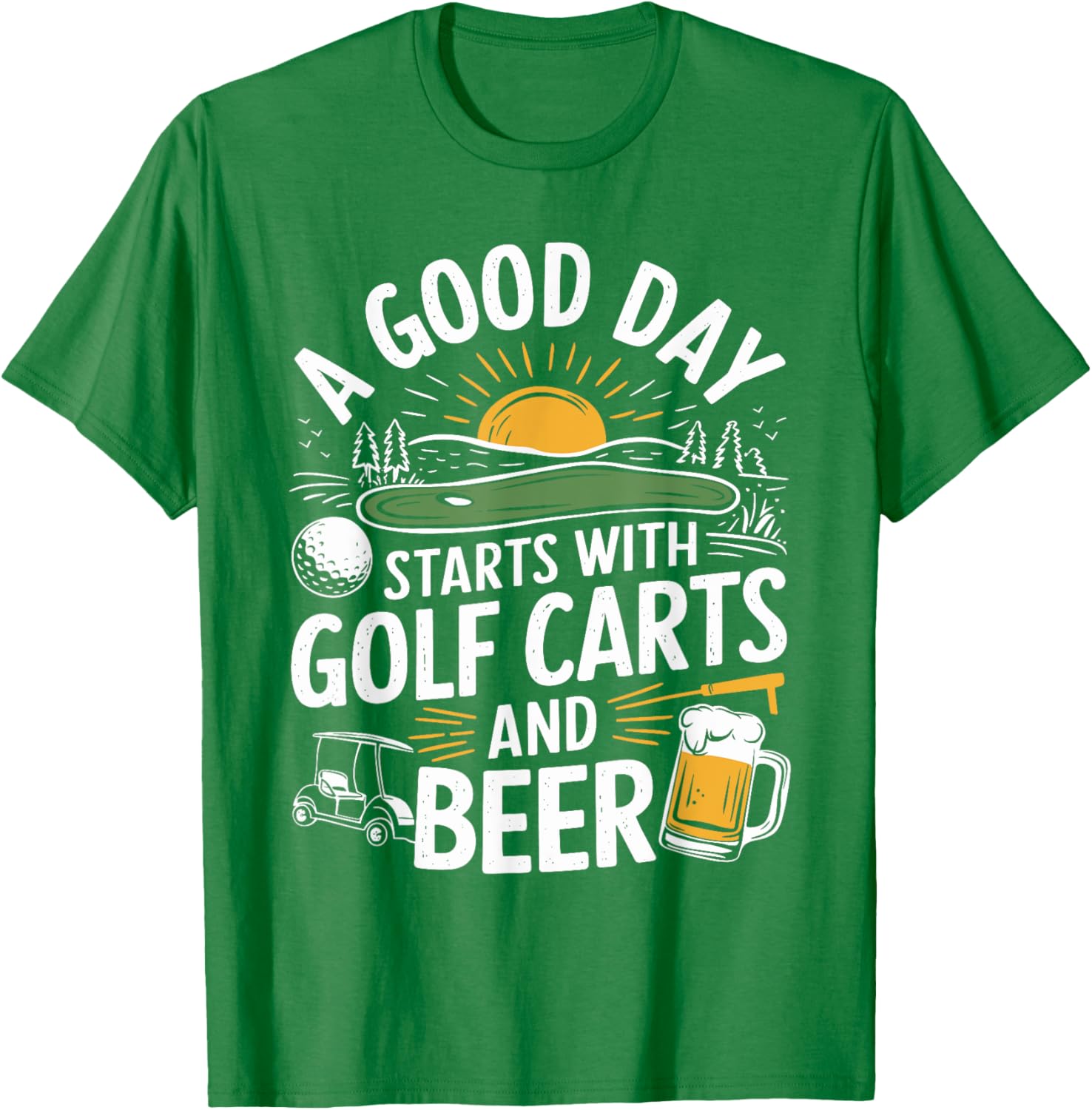 Golf Carts and Beer T-Shirt for Golf Lovers – Perfect Gift for Golfers - 12