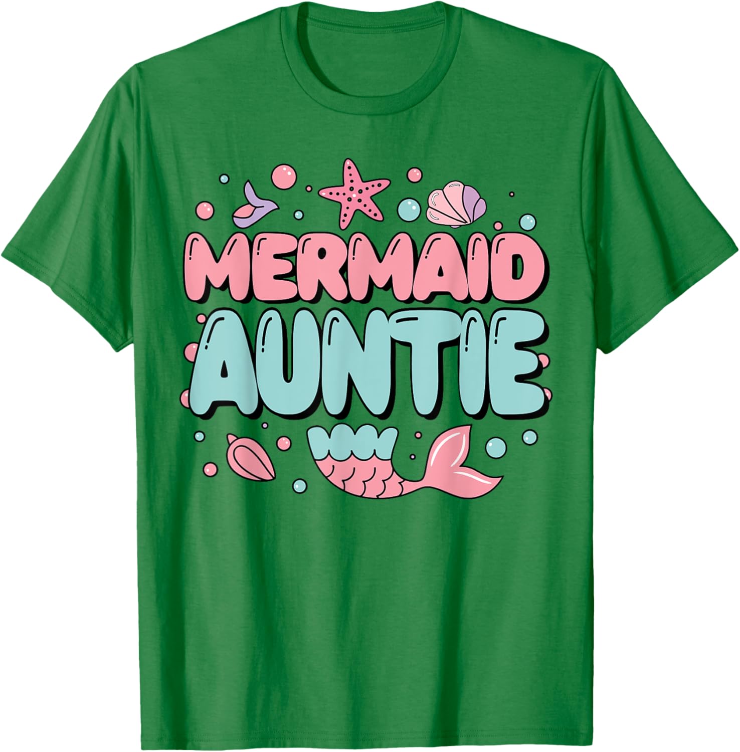 Auntie of The Birthday Mermaid Family Matching Party T-Shirt for Fun Celebrations - 20