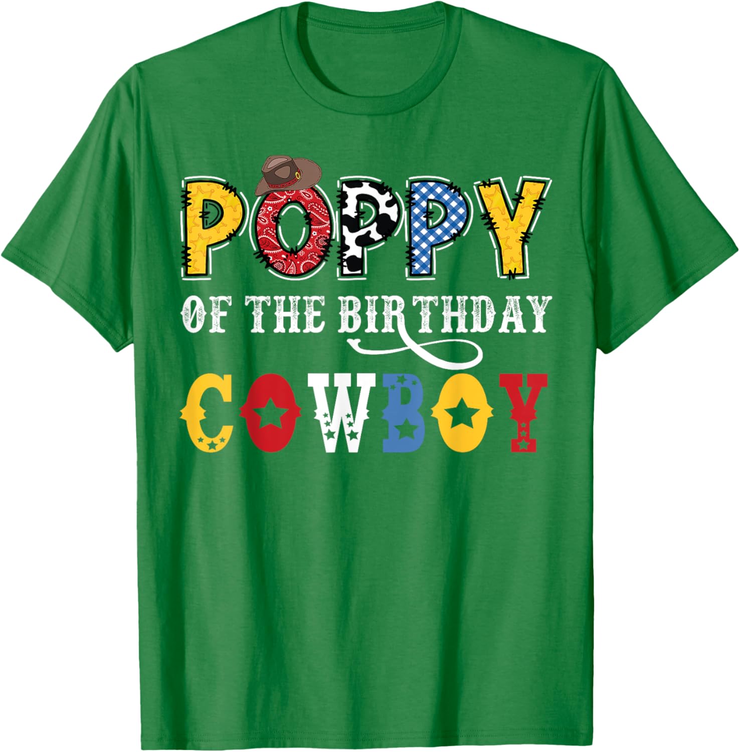 Poppy Birthday Cowboy Western Rodeo T-Shirt for Fun Celebrations - 1