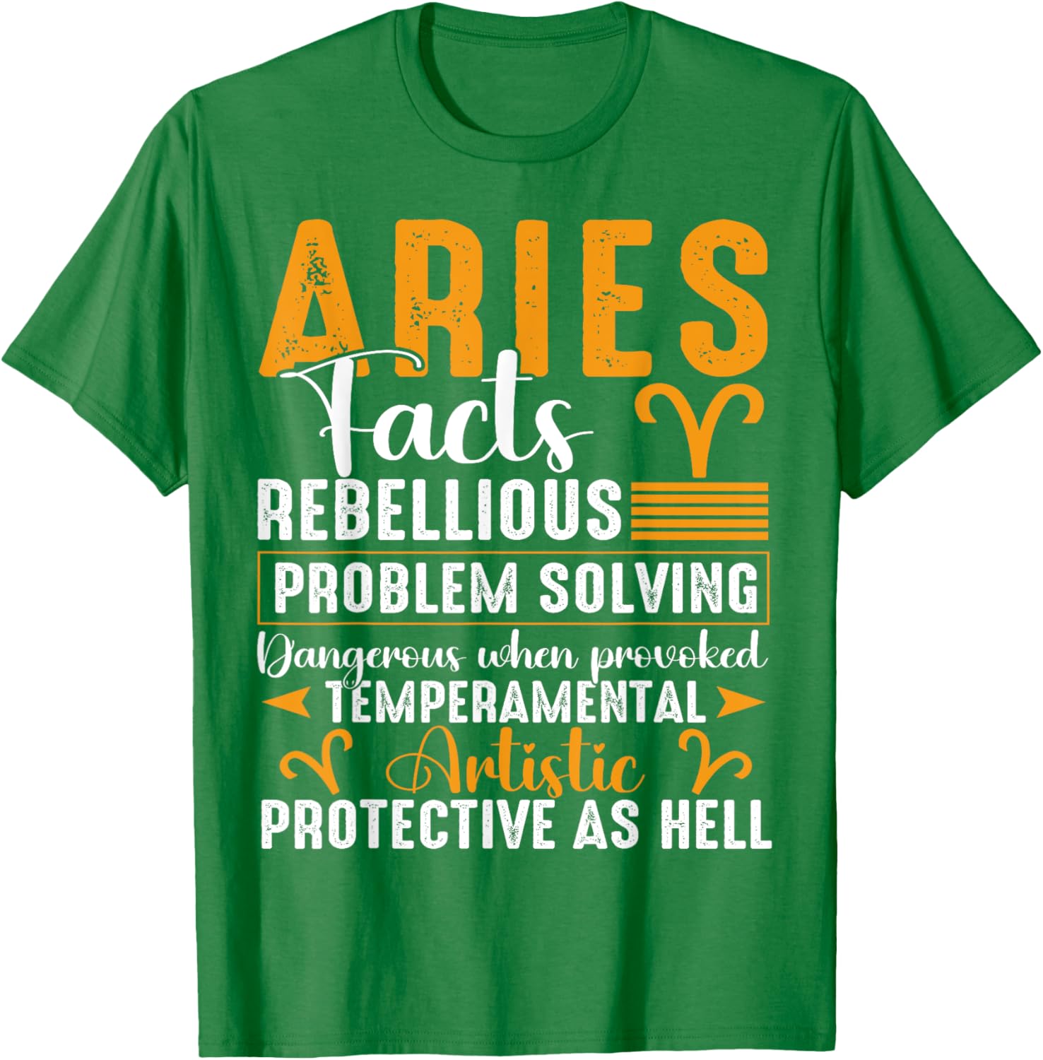 Aries Zodiac Facts T-Shirt for March April Birthdays - Fun Astrology Style - 3