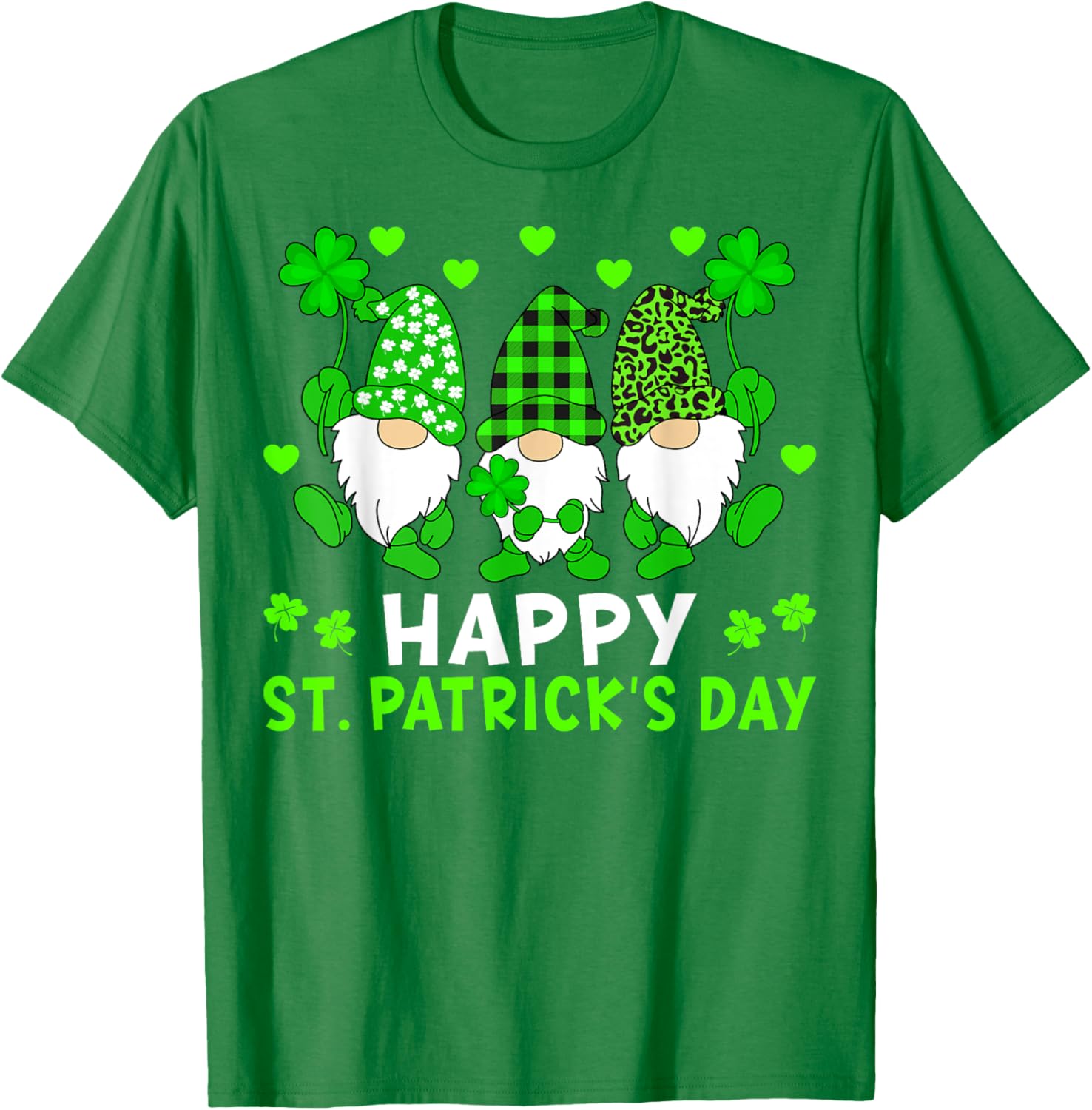 Happy St Patricks Day Gnomes Shamrock T-Shirt for Men Women Kids - 8