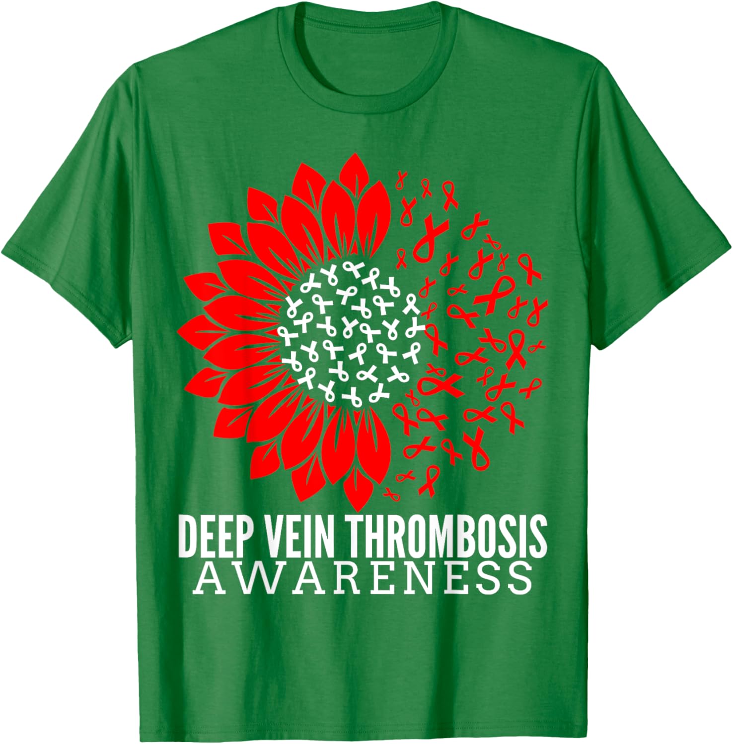 DVT Fighter Sunflower Ribbon T-Shirt for Deep Vein Thrombosis Awareness - 3