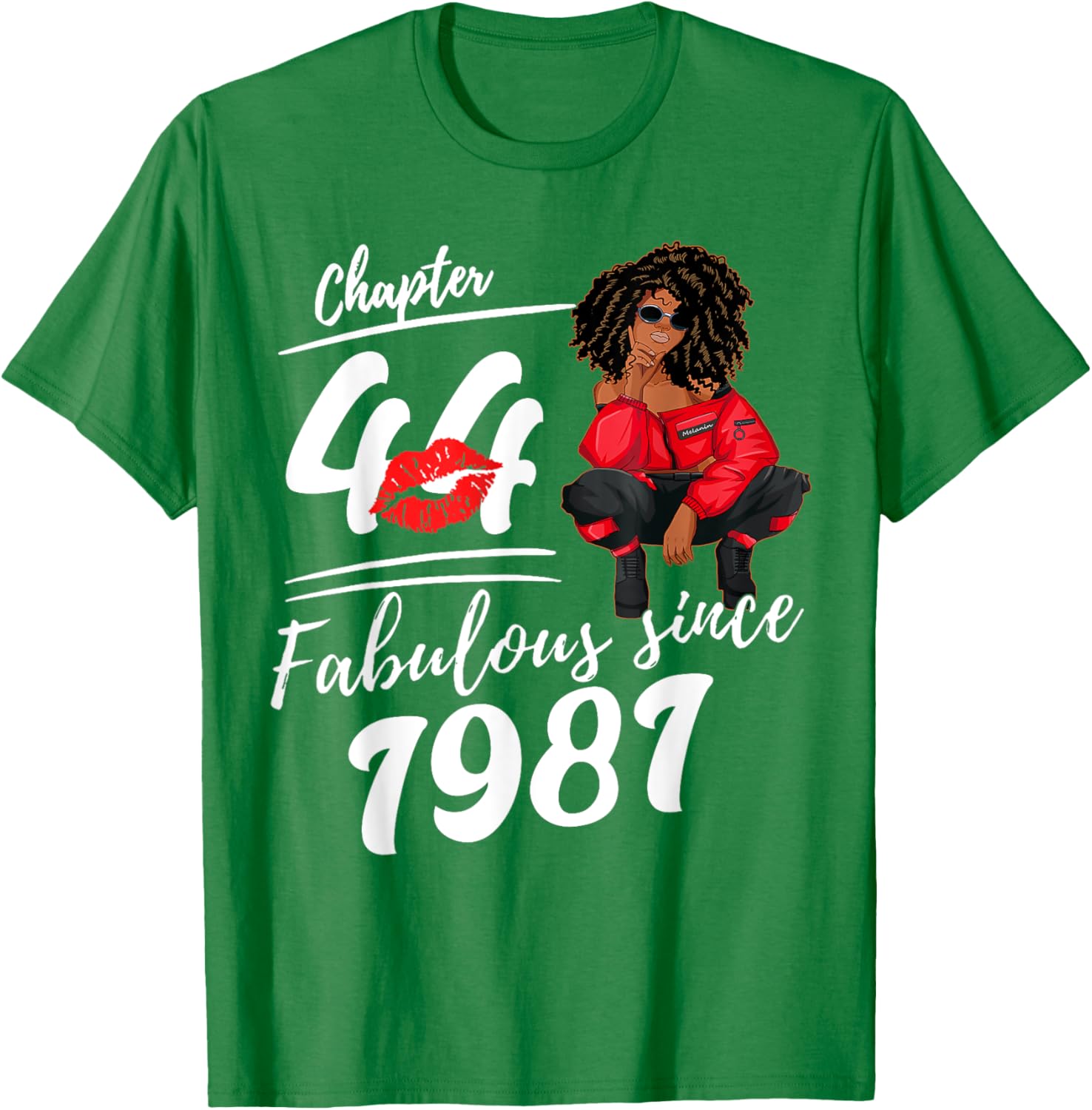 Fabulous Since 1981 Birthday Queen T-Shirt for Women - 44th Birthday Gift - 8