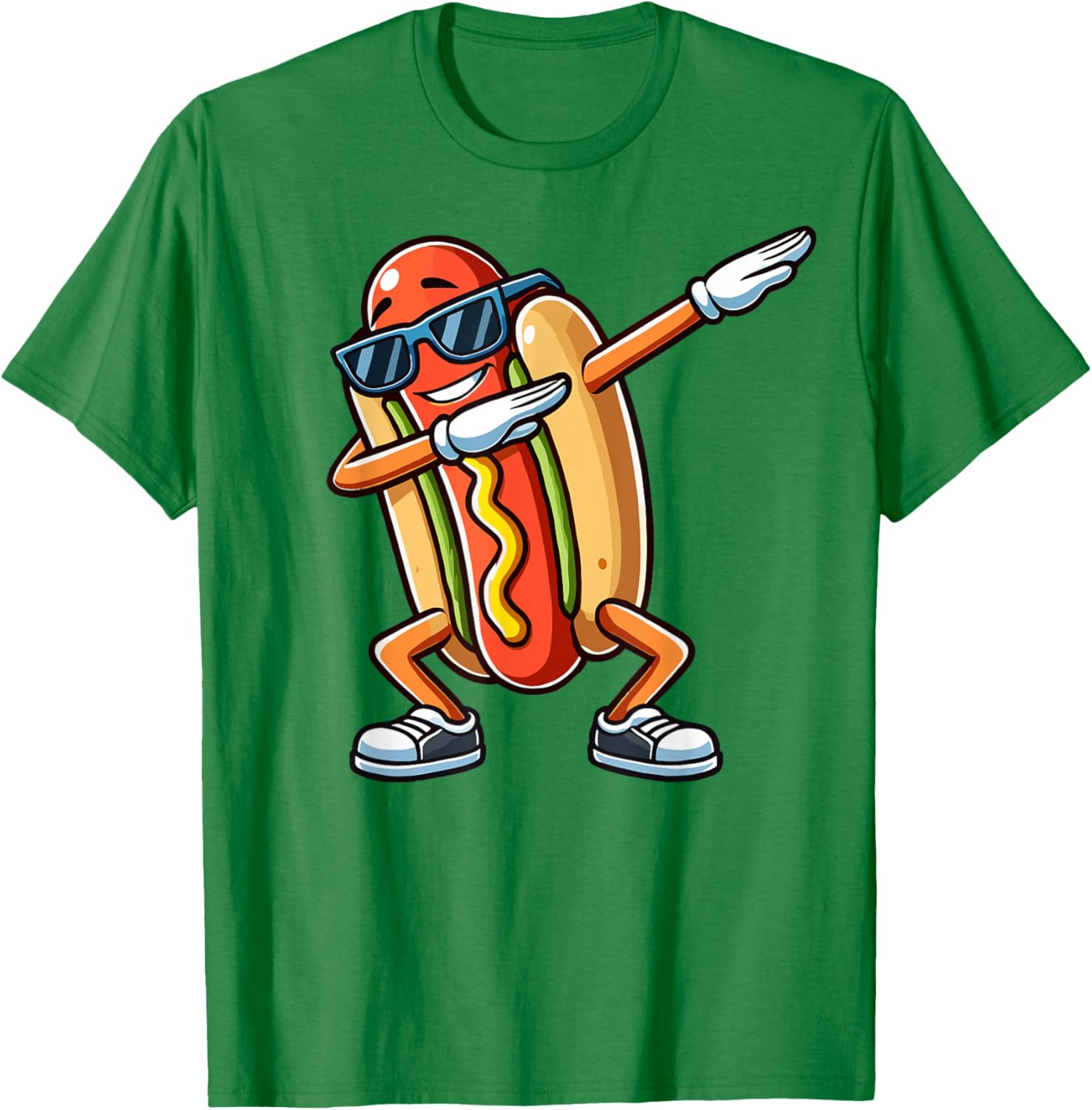 Funny Dabbing Hotdog Sunglasses Kids T-Shirt for Dog and Hotdog Lovers - 16