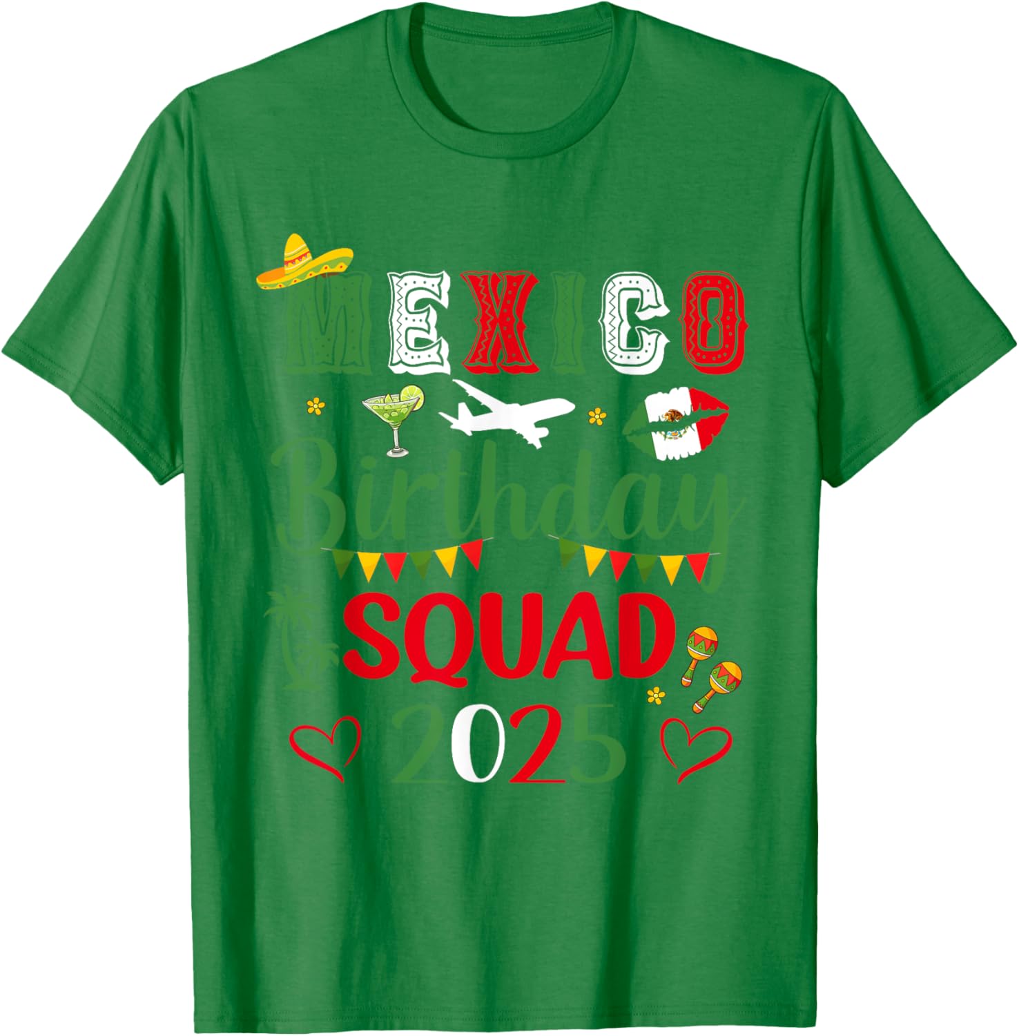 Mexico Birthday Squad 2025 Matching T-Shirt for Vacation Celebrations - 4