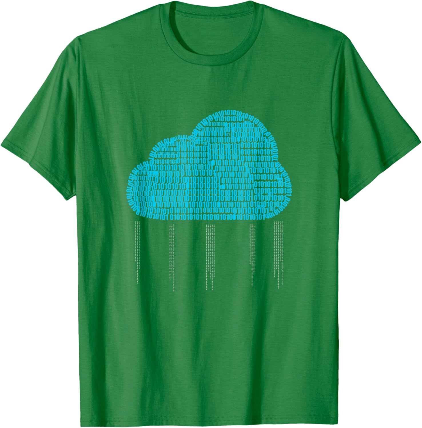 Funny IT Developer T-Shirt for Men and Women - Binary Cloud Coder Design - 7