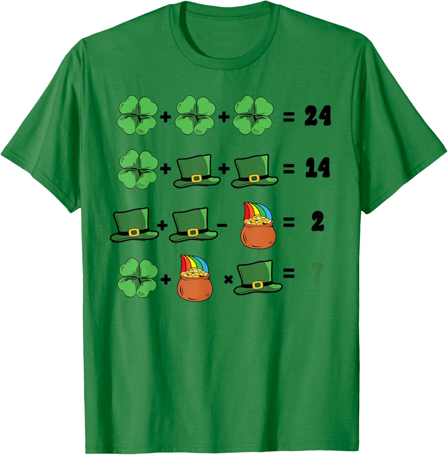 Funny St Patricks Day Shamrock Math Teacher T-Shirt for Irish Celebrations - 3