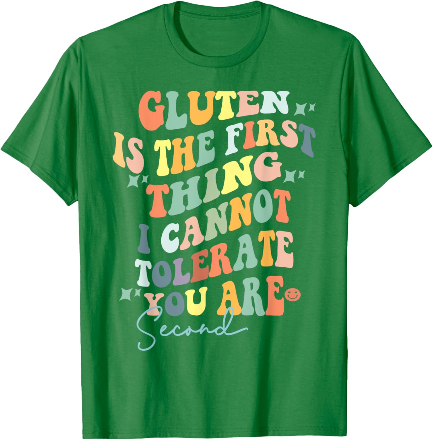 Retro Gluten I Tolerate You Second T-Shirt for Food Lovers and Humor - 10