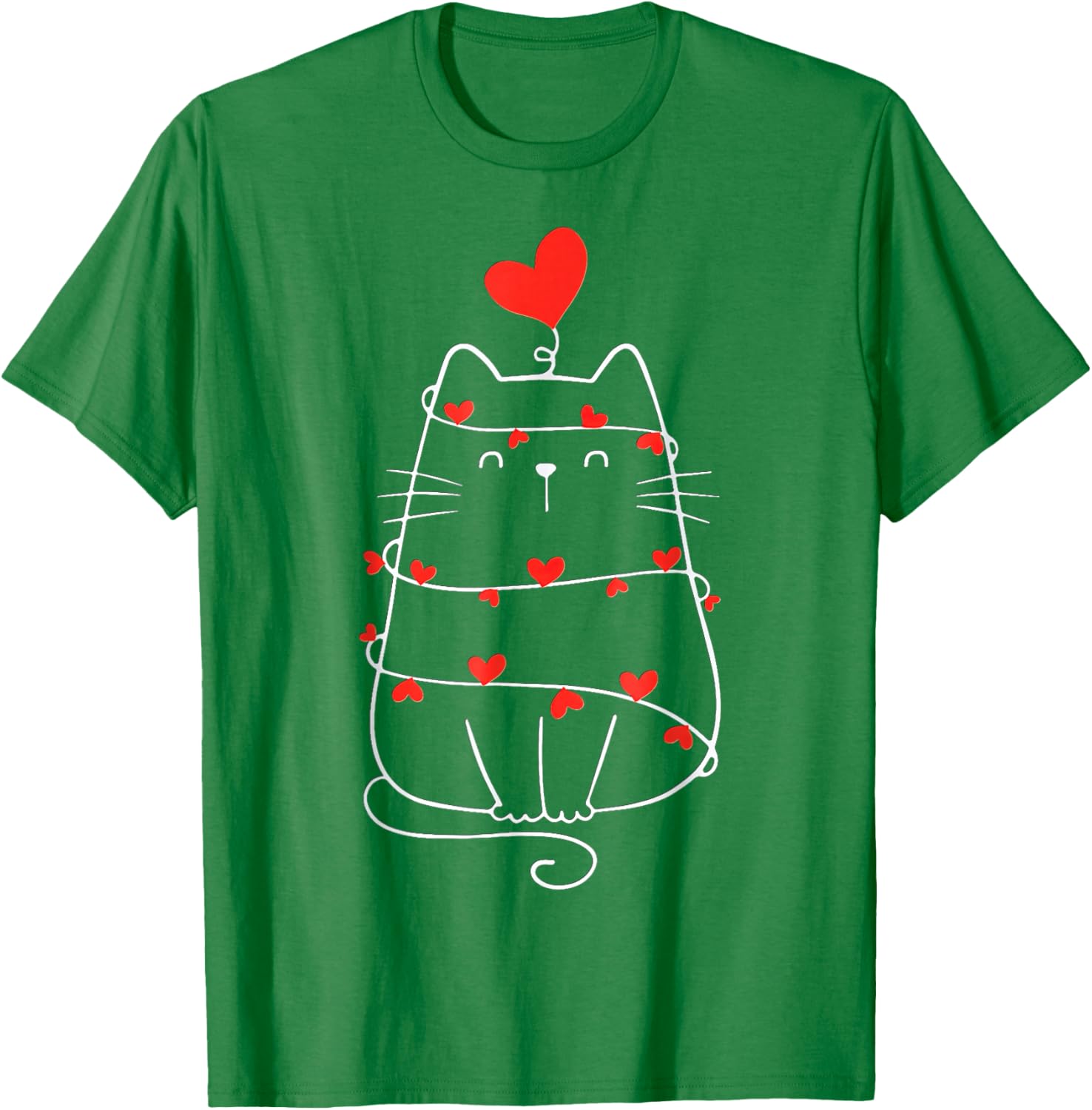 Funny Heart Cat Valentine's Day T-Shirt for Cat Lovers - 21