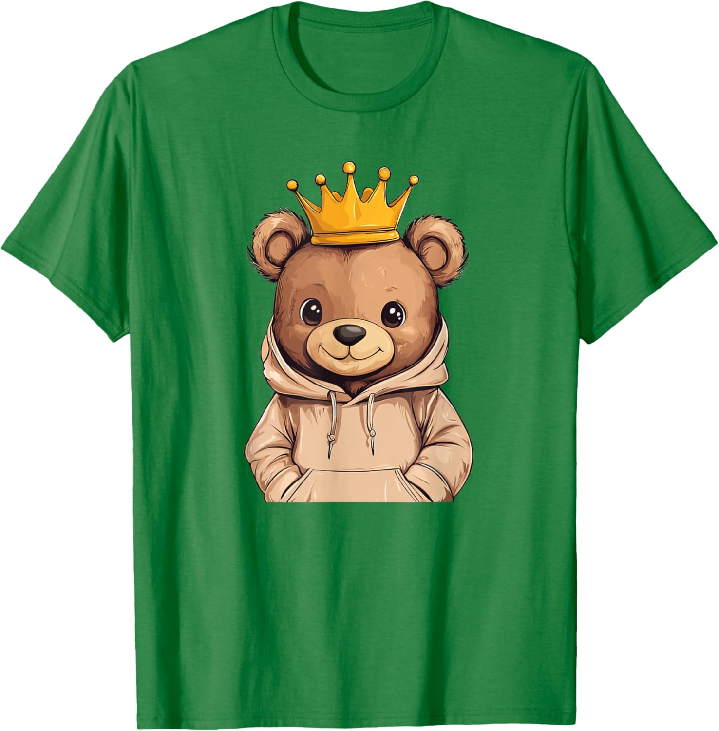 Adorable Cool Teddy Bear King with Crown and Sweater T-Shirt Outfit - 19