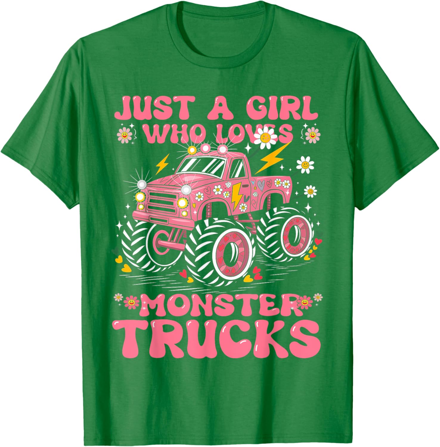 Pink Monster Truck T-Shirt for Girls - Perfect Birthday Gift Tee - 6