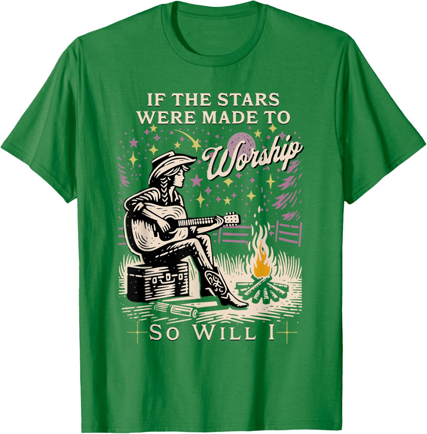 If The Stars Were Made To Worship So Will I T-Shirt for Believers - 14