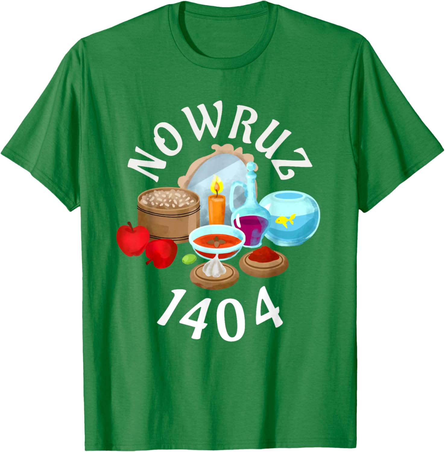 Myoan Unisex Persian Nowruz 1404 T-Shirt Celebrating Haft Sin Culture - 16