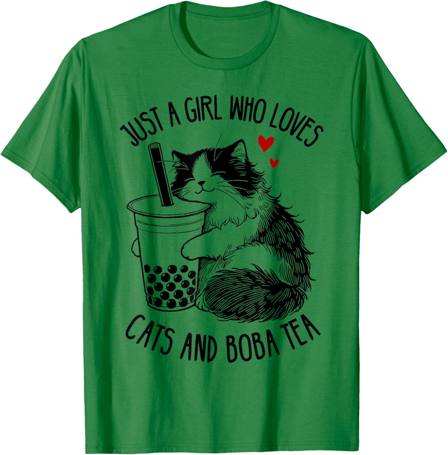 Cute Ragdoll Cat Lover T-Shirt for Girls Who Love Cats and Boba Tea - 16