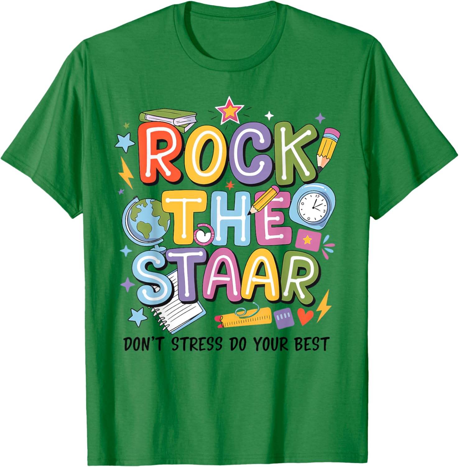 Rock The Test STARR Day Teacher Motivational T-Shirt for Testing Success - 8