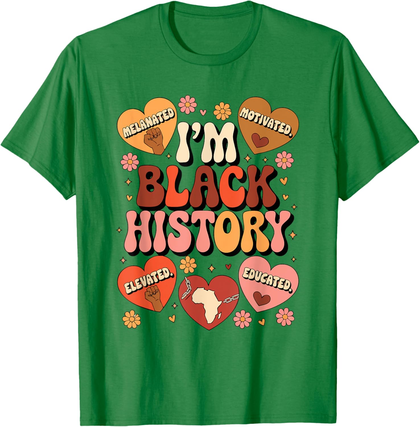 Black History Pride Afro Motivation T-Shirt for Empowered Style - 7