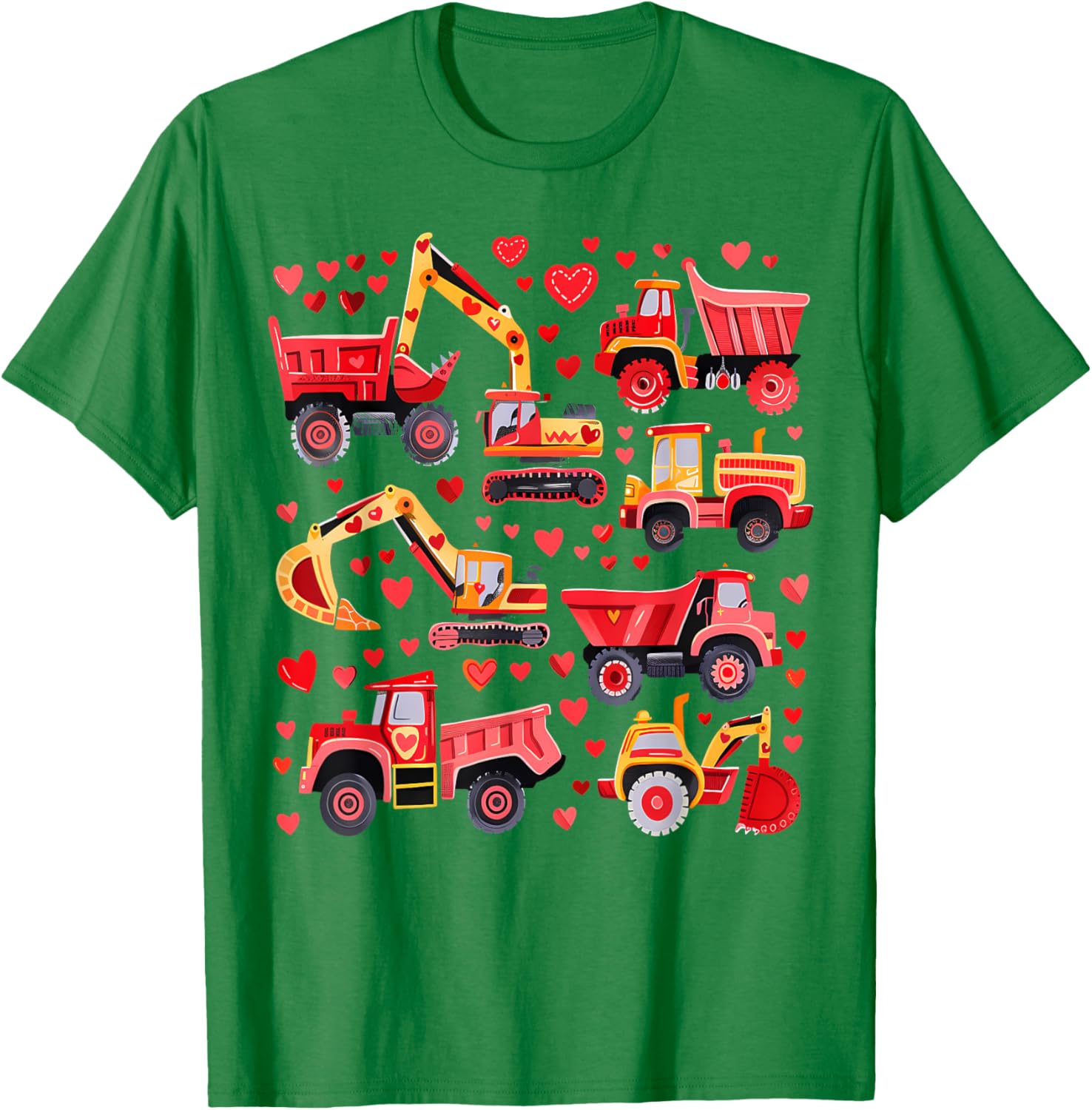 Loads of Love Construction Trucks Valentine's Day T-Shirt for Toddler Boys - 5