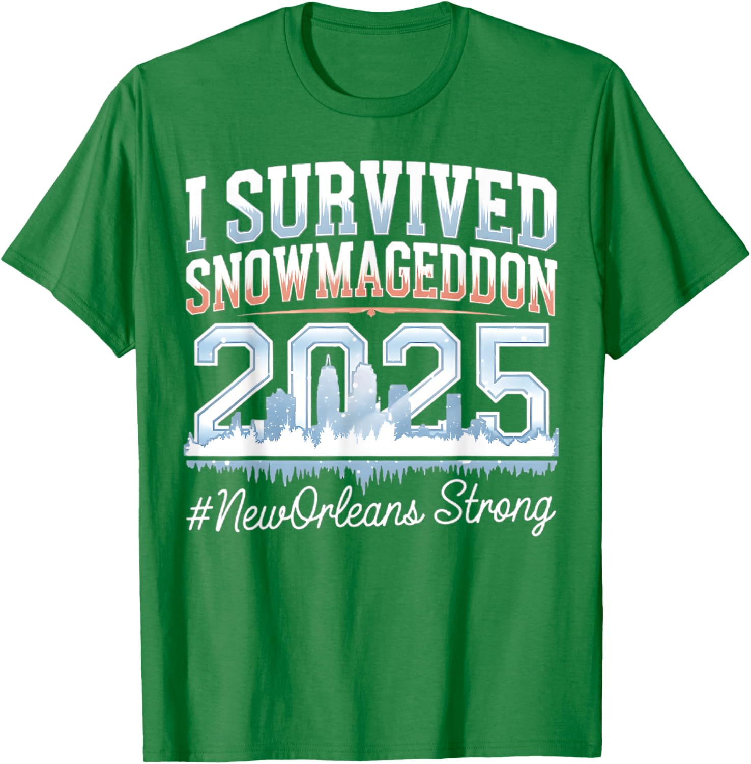 I Survived Snowmageddon 2025 New Orleans T-Shirt for Snow Lovers - 3
