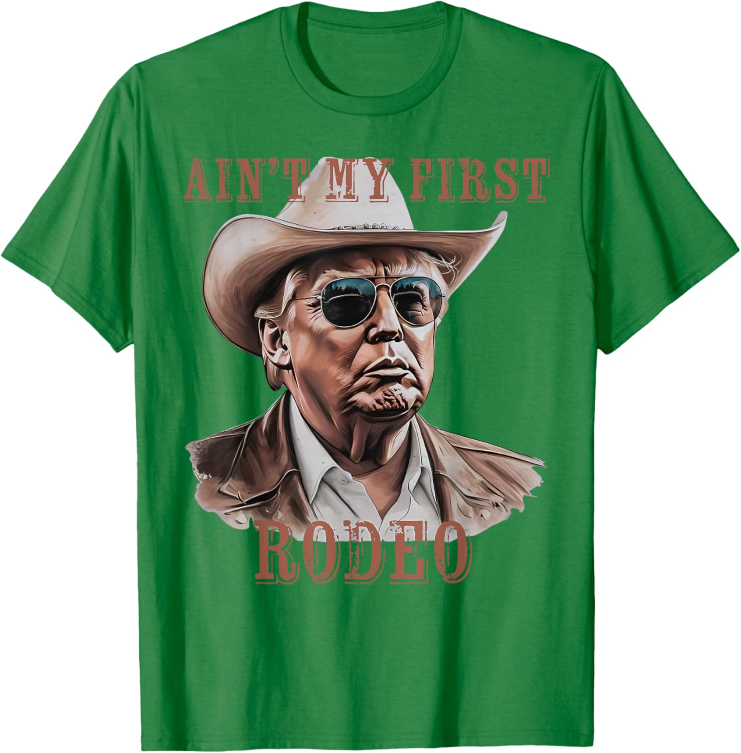 Funny Ain't My First Rodeo Donald Trump Cowboy T-Shirt for Men - 4