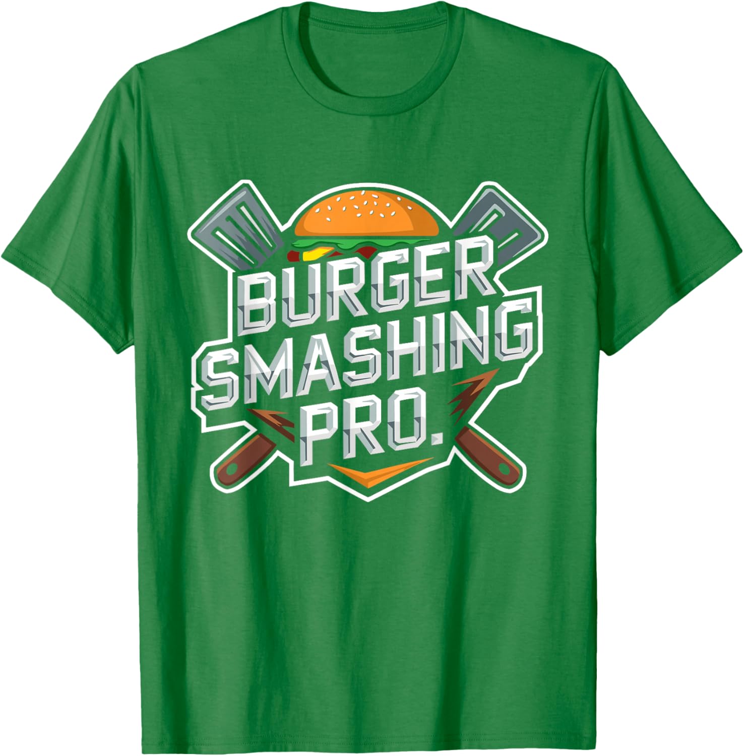 Smash Burger Lover Grilled Cheeseburger Flat Top T-Shirt for Foodies - 11