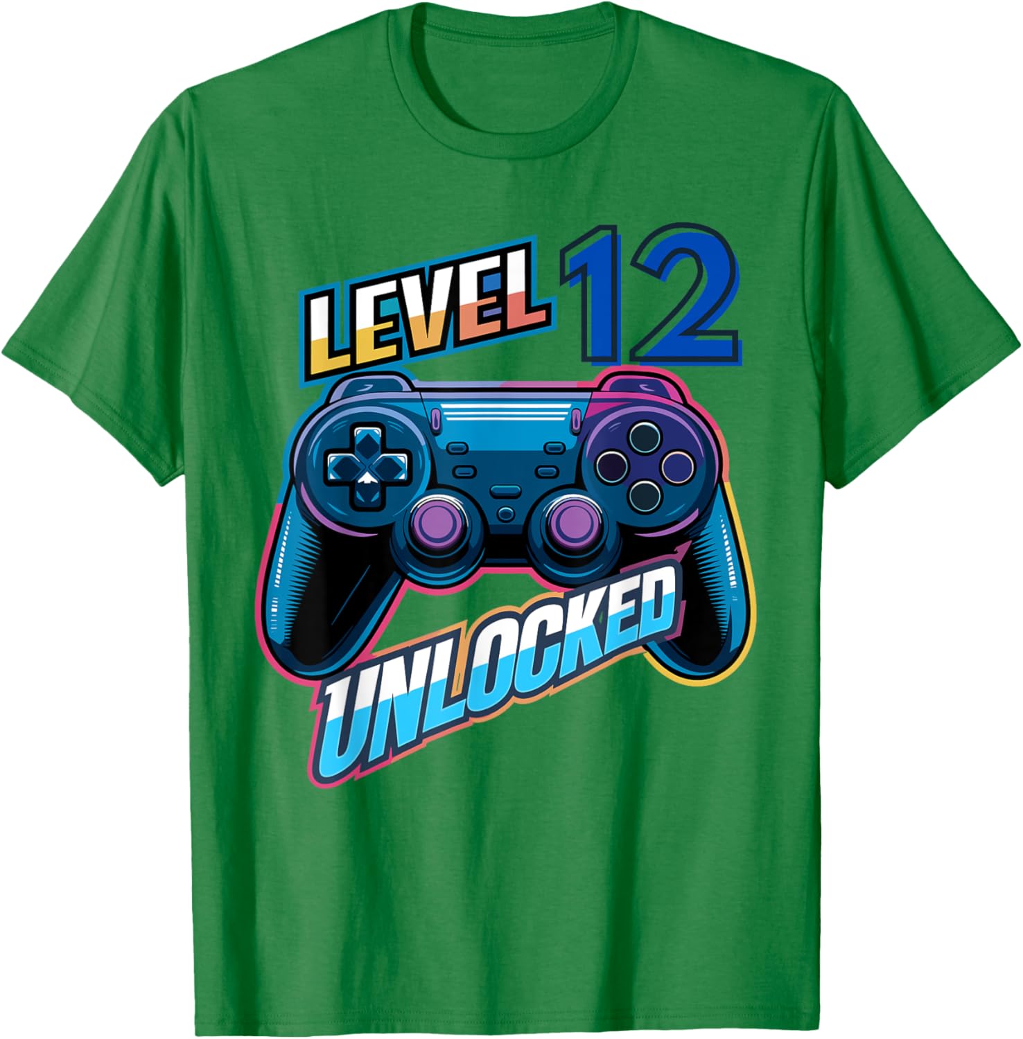 Funny Level 12 Unlocked Gamer T-Shirt for Kids 12th Birthday Gift - 18